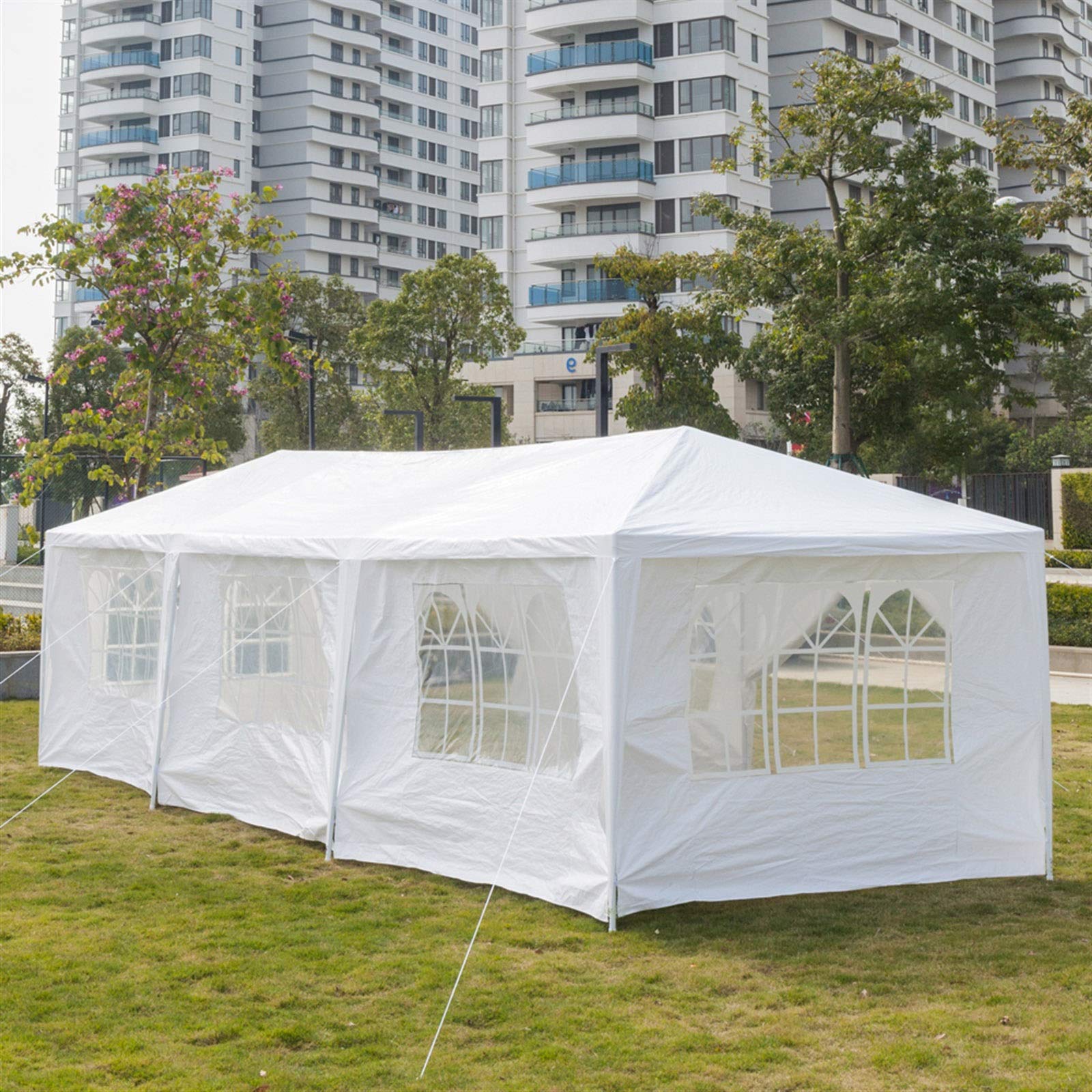 Waterproof Beach Gazebo Canopy with Stable Structure - 3m x 9m Sun Shade Sail Tent for Outdoor Parties, Business Events & Home Use | Durable Spiral Tube Frame & Portable Design | Perfect for Backyard Gatherings, Beach Picnics & Commercial Outdoor Activities