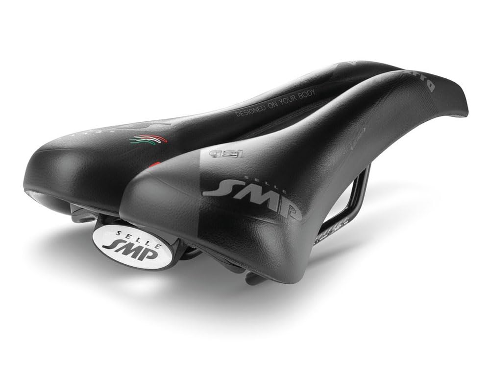 Extra Comfort SMP Unisex Adult Gel Bike Saddle - Black, One Size Universal Fit for Road Bikes & Mountain Bikes - Perfect for Long Distance Cycling & Commuting