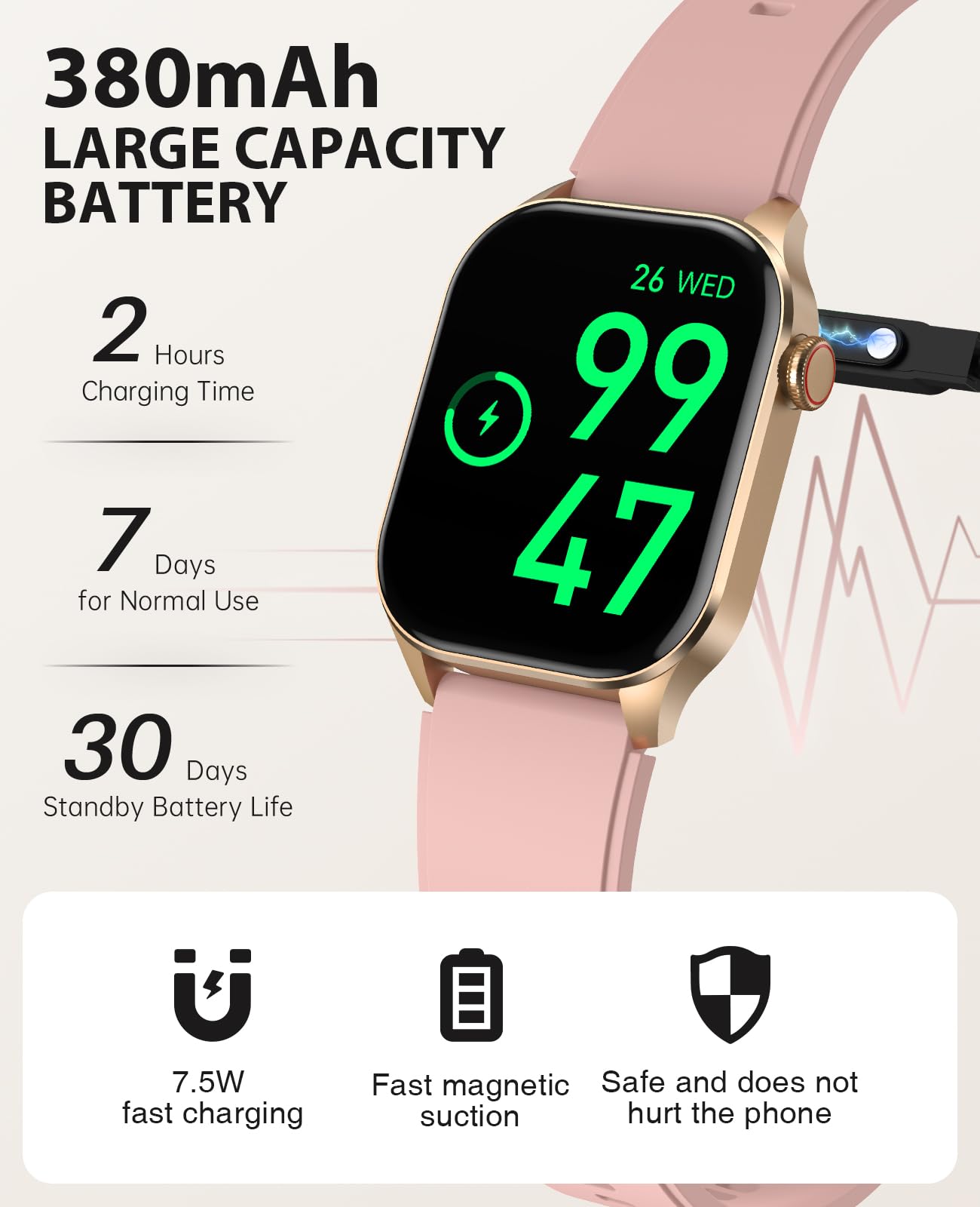 Smart Watch for Women with Blood Oxygen Monitor, 136+ Sports Modes, 2.04