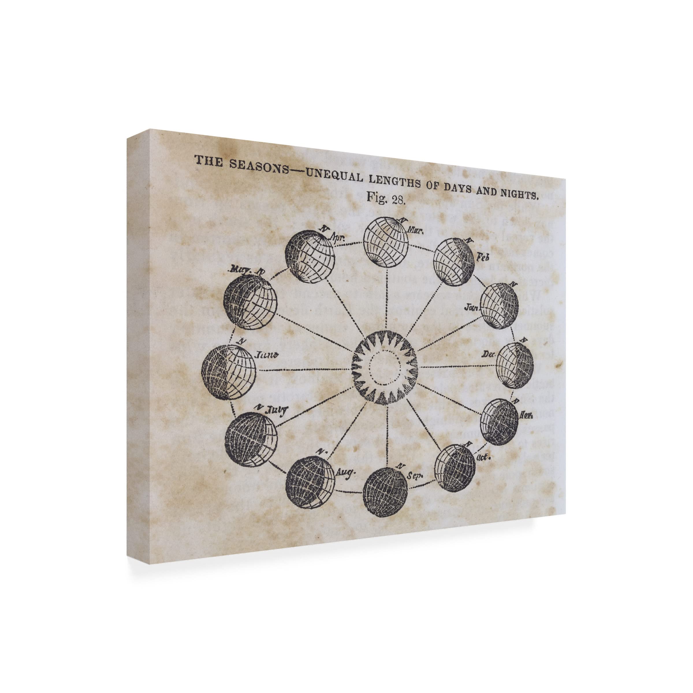 Trademark Fine Art 'Geography of the Heavens VII' Canvas Wall Art Print by Wild Apple Portfolio - Perfect for Home Decor, Office & Living Room Wall Decorations