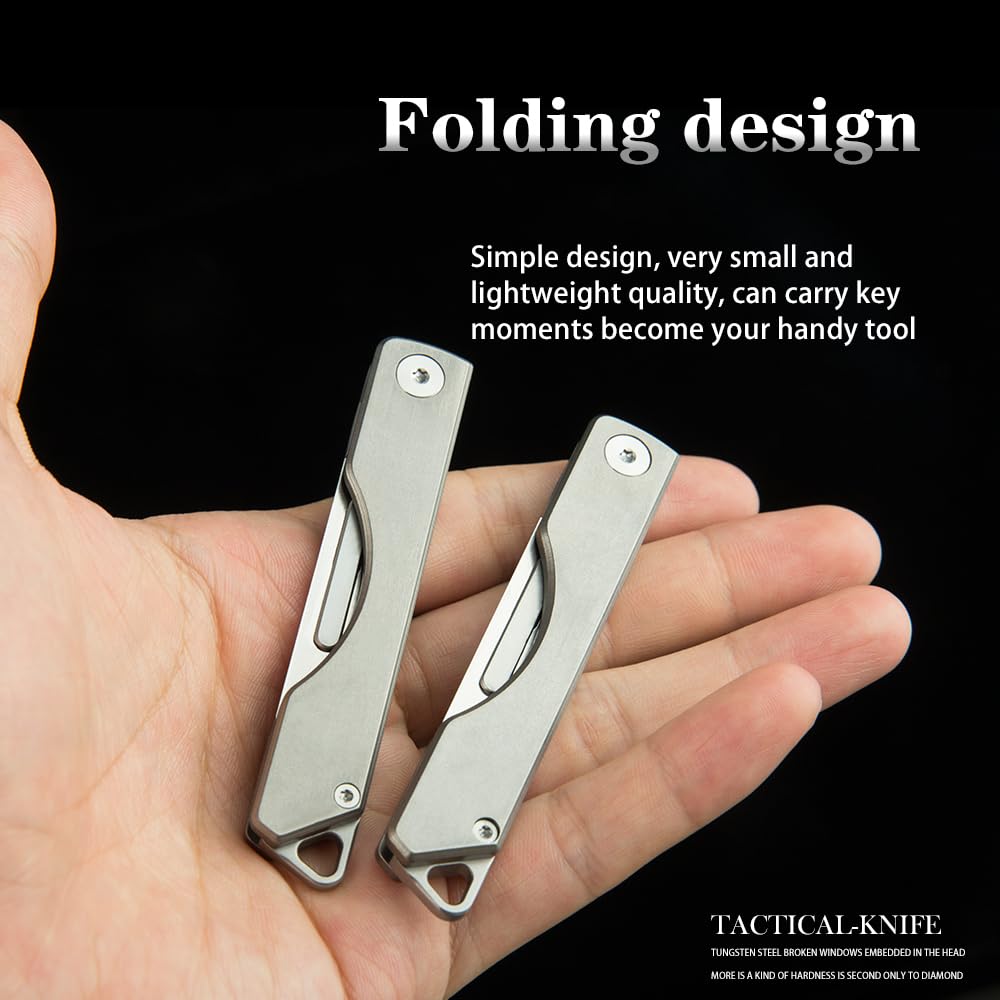 WARHERO 10-Pack Titanium Alloy Folding Scalpel Pocket Knife - EDC Utility Knife Set for Outdoor Survival, Hunting, Camping & Fishing | Compact Tactical Knives for Hiking, Bushcraft & Emergency Preparedness