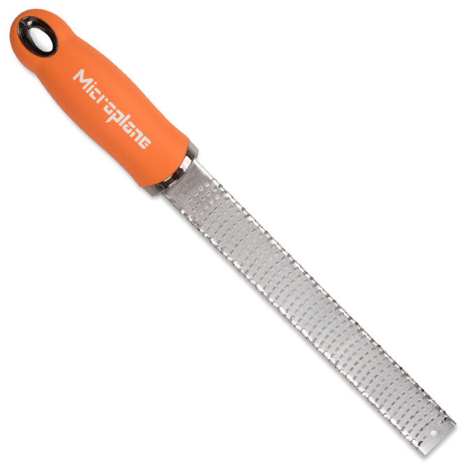 Microplane Premium Series Zester Grater - Ultra Sharp Stainless Steel Kitchen Tool for Zesting Citrus, Grating Cheese & Chocolate - Perfect for Baking, Cooking & Garnishing Dishes