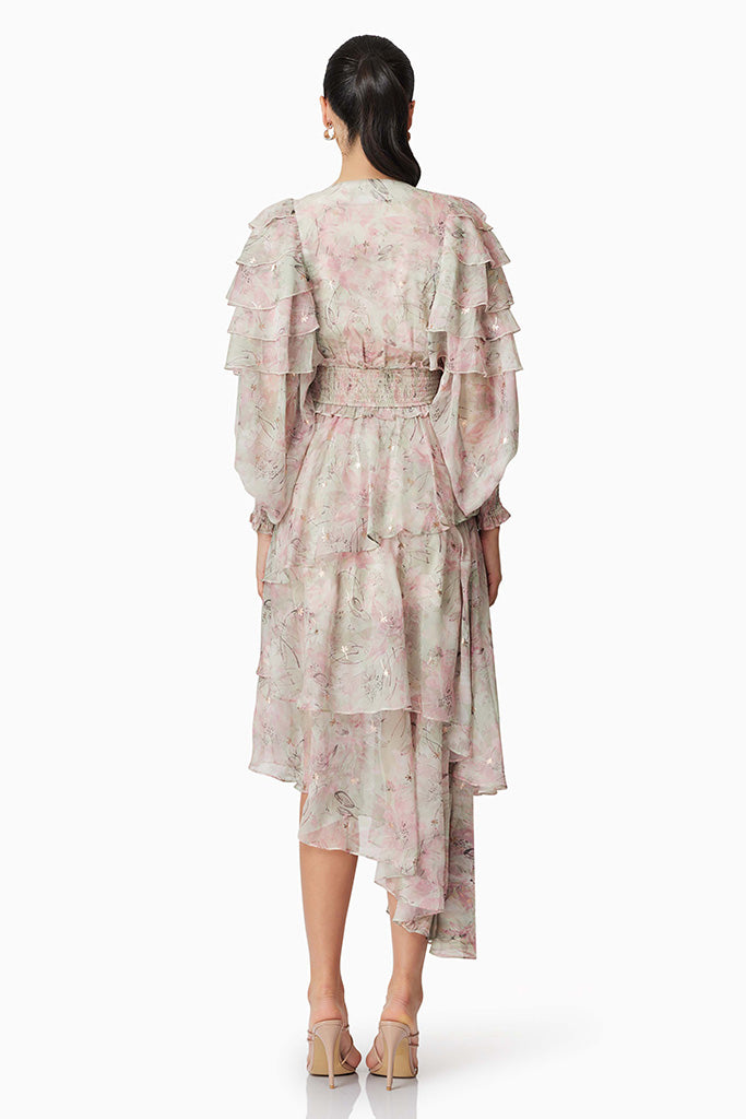 ELLIATT Monica Midi Dress in Sage Green - Flowy Summer Dress for Women, Perfect for Beach Vacations, Weddings & Date Nights