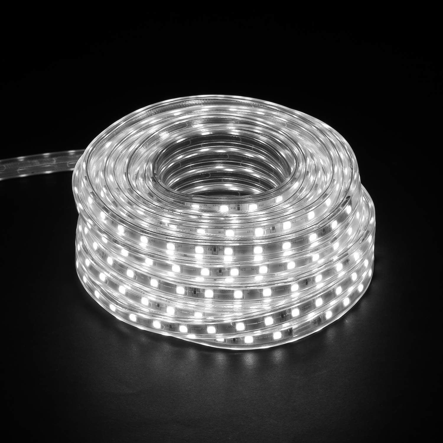 50Ft LED Strip Lights Waterproof Outdoor - 900 SMD5050 LEDs, 110V Flexible Rope Lighting for Patio, Deck, Garden, Bedroom - UL & ETL Certified (Cold White) | Perfect for Holiday Decor, Landscape Lighting & Home Ambiance
