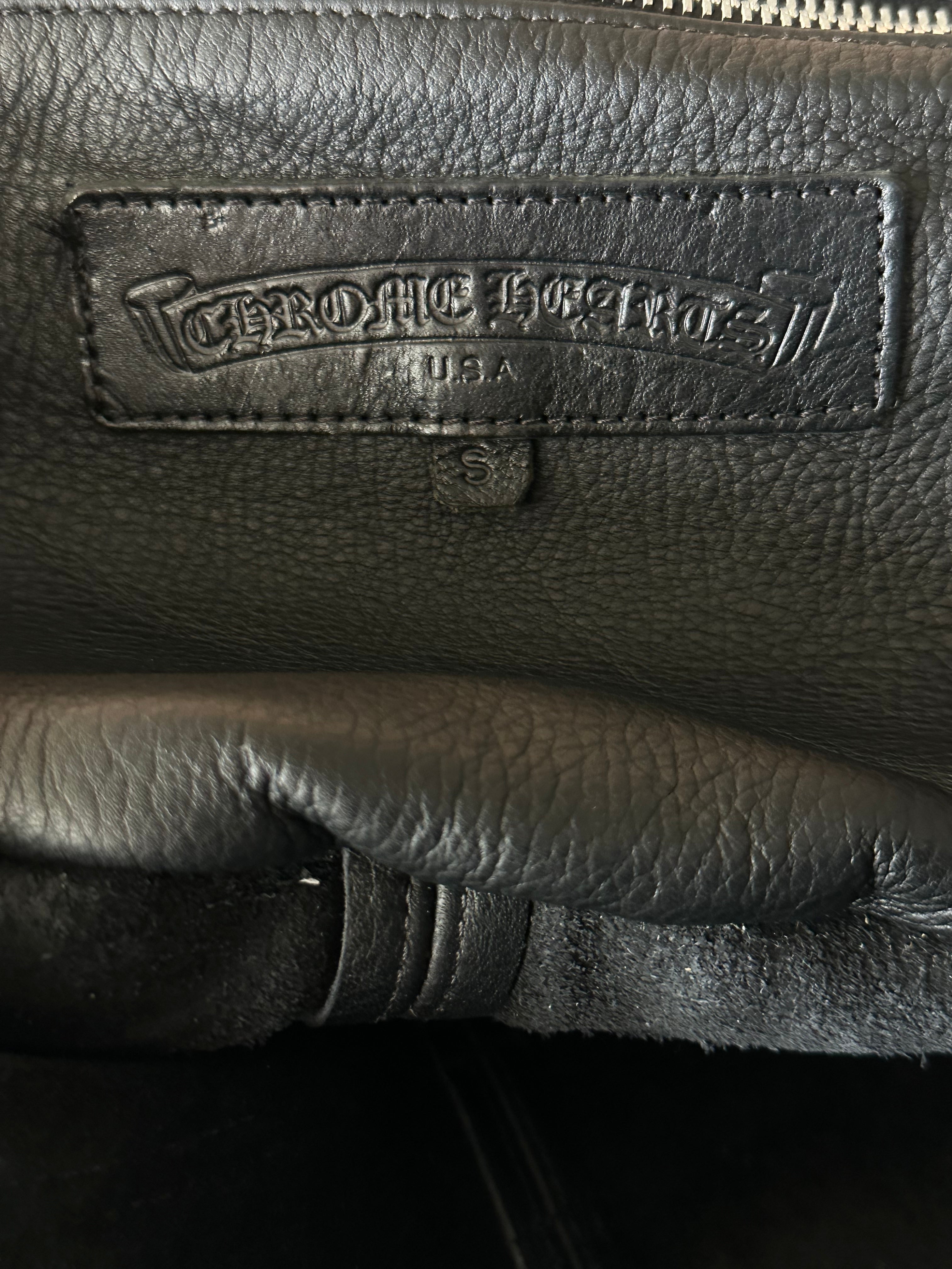 Chrome Hearts Black Leather Duffel Bag for Men & Women - Stylish Travel Duffel, Gym Bag, Weekend Getaway Luggage - Perfect for Workouts, Business Trips & Vacation Travel