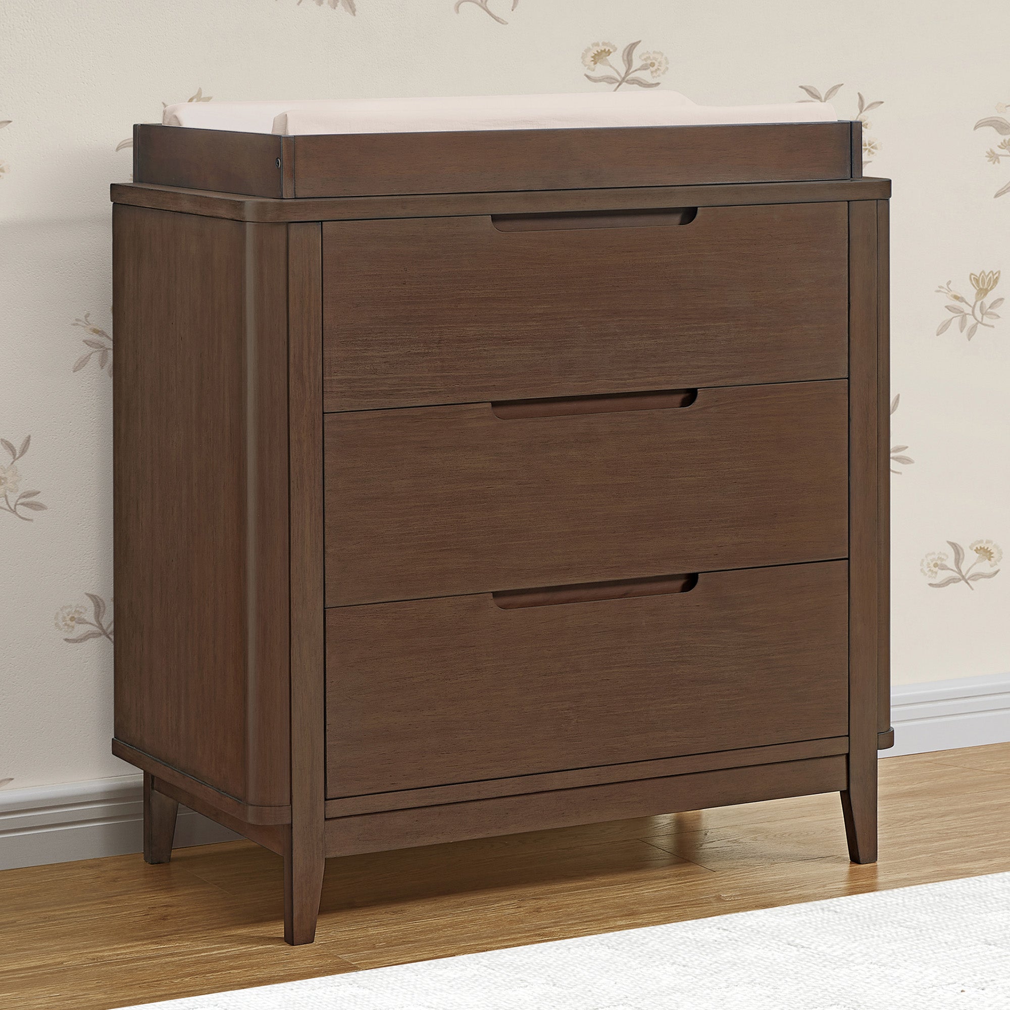 Noah 3 Drawer Dresser with Changing Top & Interlocking Drawers - Nursery Storage Solution for Baby Clothes, Diapers & Essentials | Perfect for Newborns & Toddlers