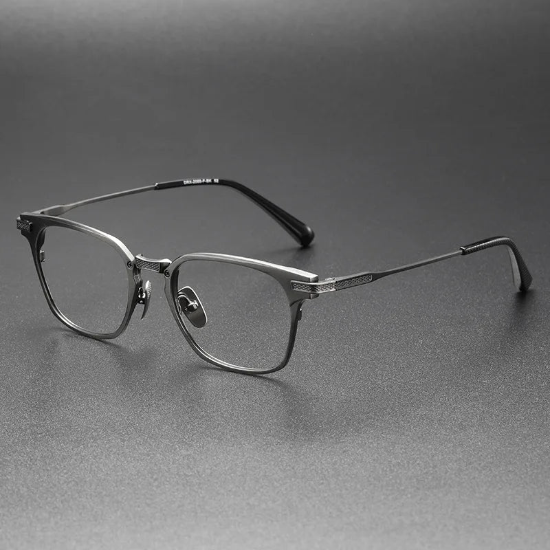 Aimee Unisex Full Rim Square Acetate Titanium Eyeglasses 942068 - Stylish & Durable Frame for Men & Women - Perfect for Work, Reading & Everyday Use