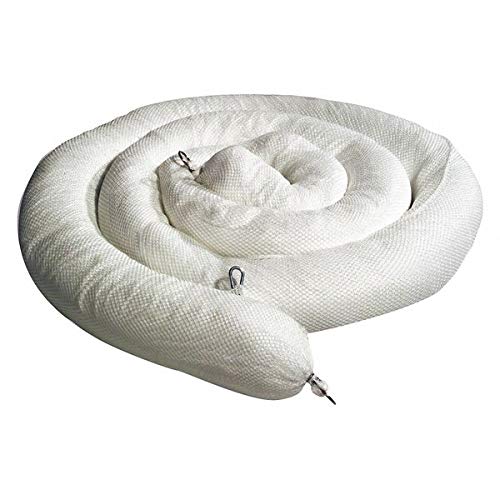 Oil Absorbent Boom - 10ft Industrial Spill Containment Socks for Oil, Fuel & Chemical Leaks (Pack of 2) - Garage, Workshop & Marine Spill Cleanup Solution