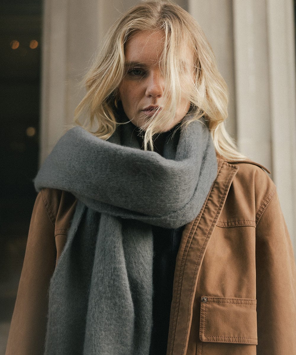 Soft & Chunky Mik Oversized Knit Scarf for Women - Winter Warm Fashion Accessory - Perfect for Cold Weather, Travel & Outdoor Activities