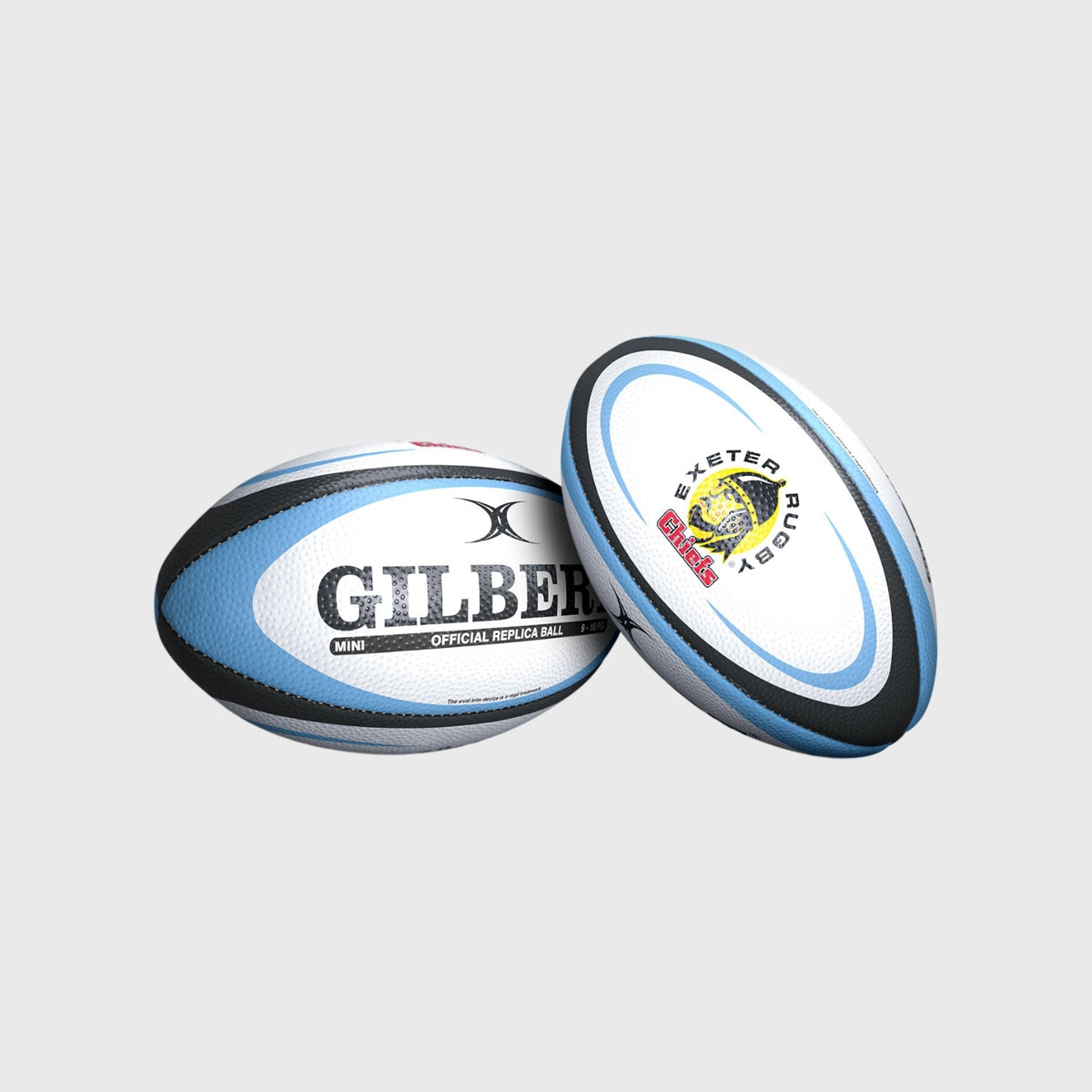 Gilbert Exeter Chiefs Replica Mini Rugby Ball - Official Size 3 Training Ball for Kids & Adults - Perfect for Rugby Practice, Collectibles, and Fan Gifts