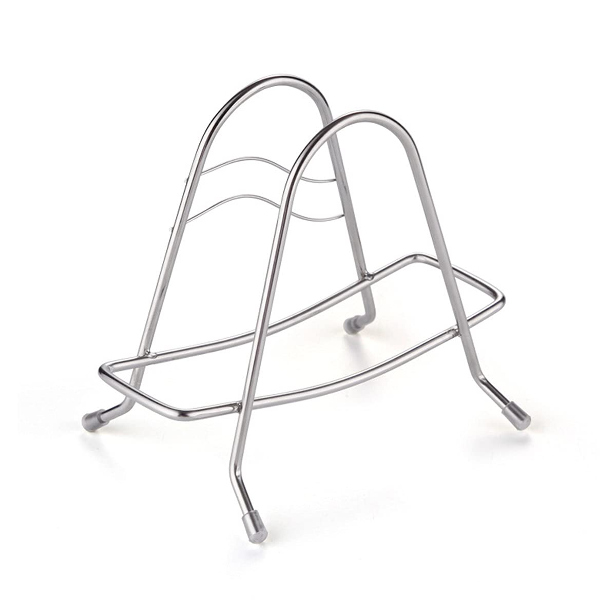 2-Pack Stainless Steel Cutting Board Holder - Space Saving Kitchen Organizer with Drying Rack for Chopping Boards, Pot Lids & Pans (4.52