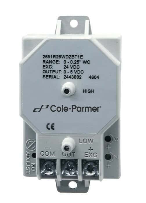 Cole-Parmer Very-Low Differential Pressure Transmitter 10