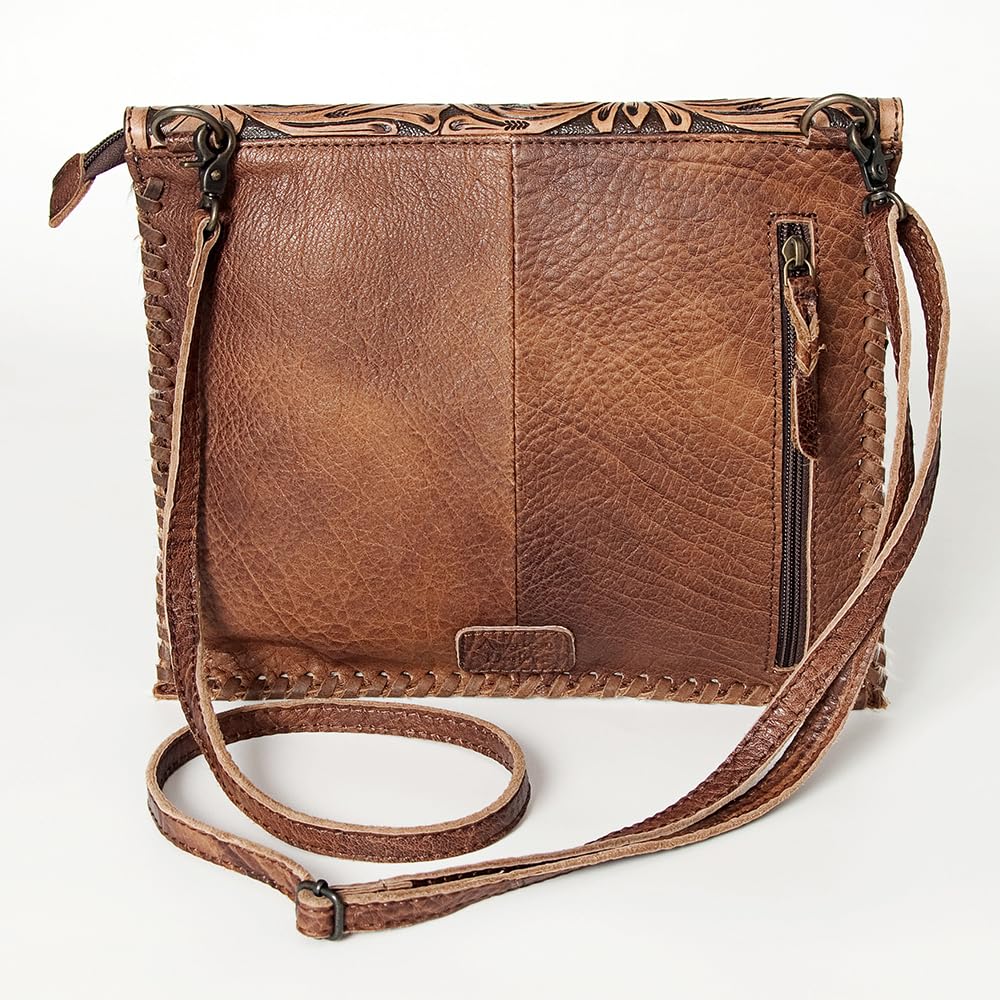 American Darling Western Women's Crossbody Bag - Genuine Full Grain Leather Hand-Tooled Purse | Stylish Cowgirl Handbag for Everyday Use | Perfect for Work, Travel & Country Music Events