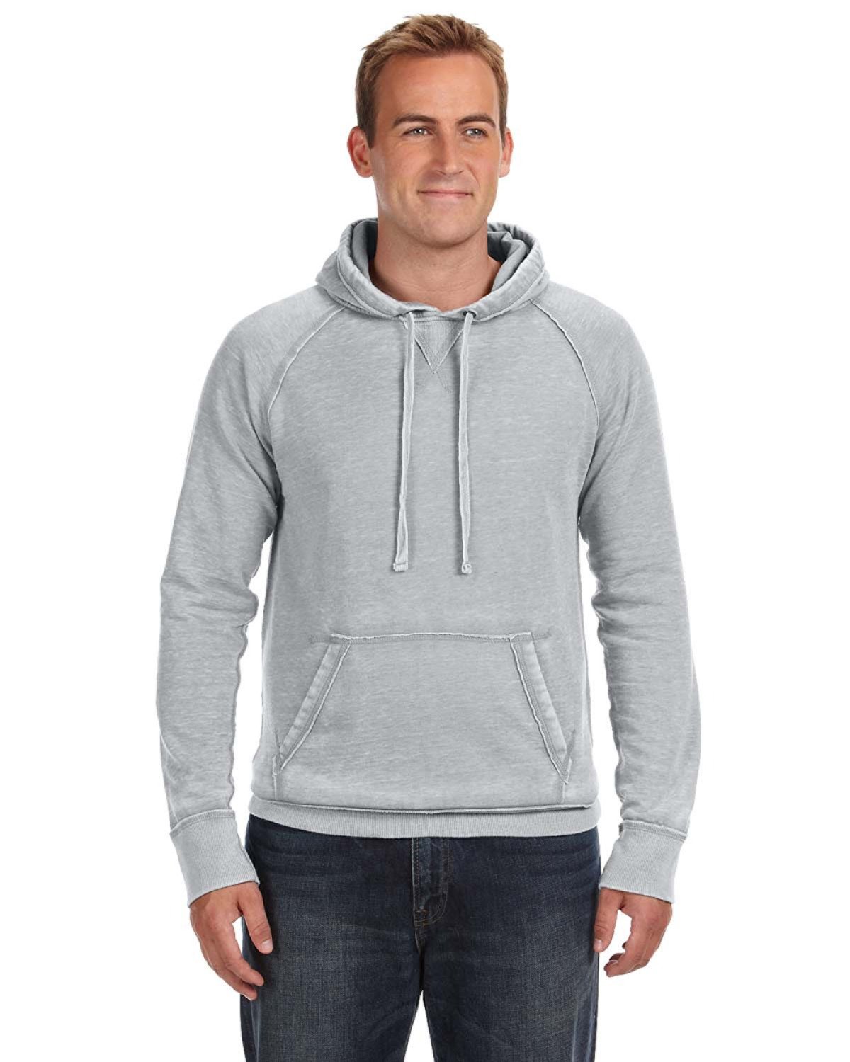 Vintage Distressed Pullover Hooded Sweatshirt for Men & Women - J America Retro Style Cotton Hoodie - Perfect for Casual Wear, Street Fashion & Outdoor Activities