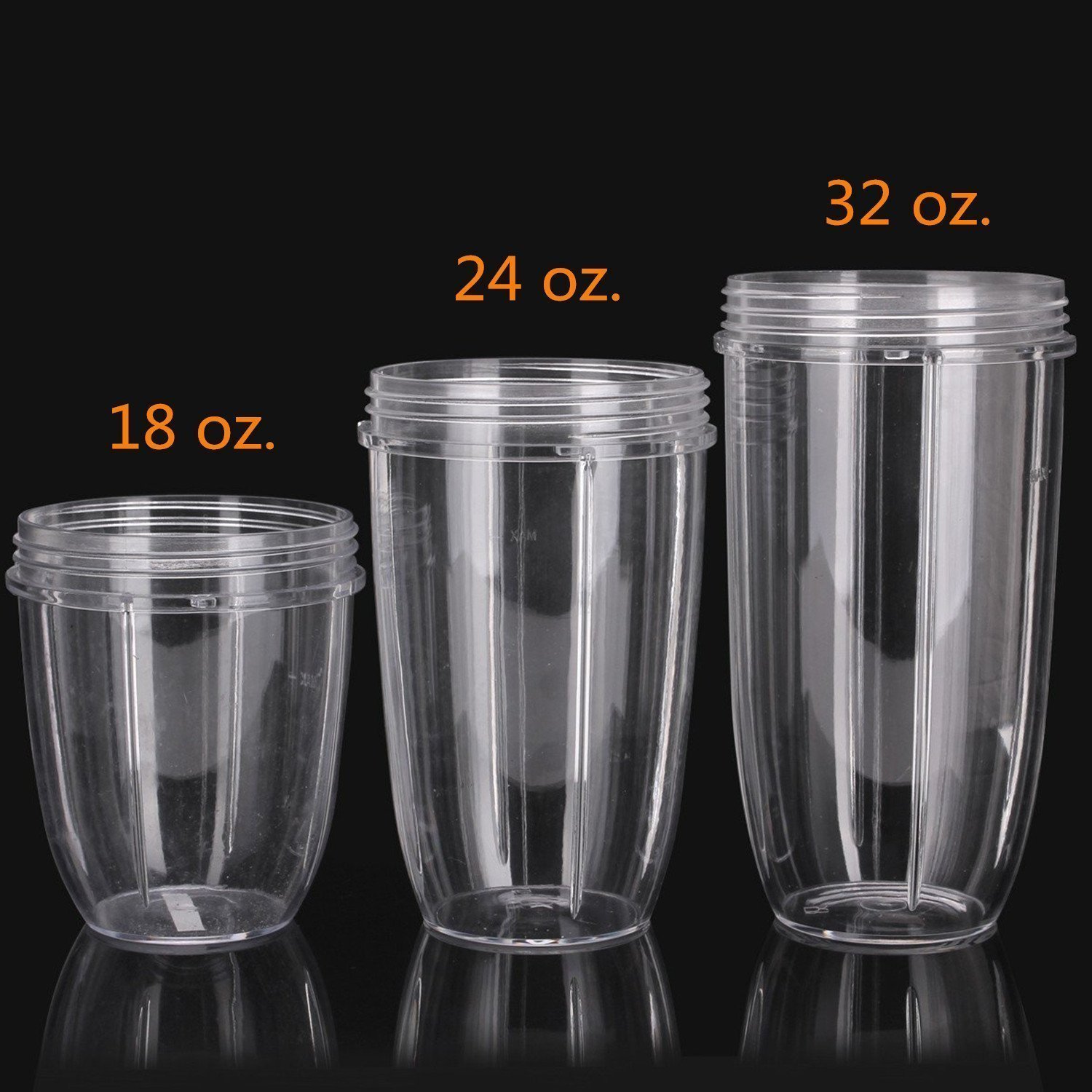 Blendin Replacement Parts for Nutribullet 600 & 900W Blenders - 2 Tall & 2 Flip Top Lids - Perfect for Smoothies, Juicing & Meal Prep at Home