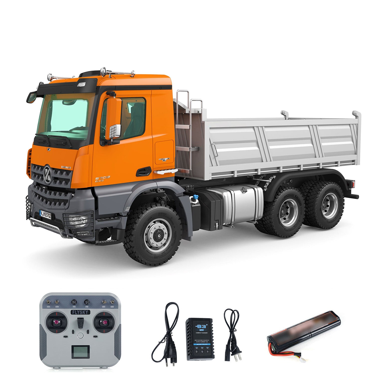 2.4G RC Electric Dump Truck 1:14 Scale 6x6 Remote Control Toy with Lifting Function, Sound & Light - Ready to Run (RTR) - Perfect for Kids, Collectors & Construction Enthusiasts - Indoor & Outdoor Play