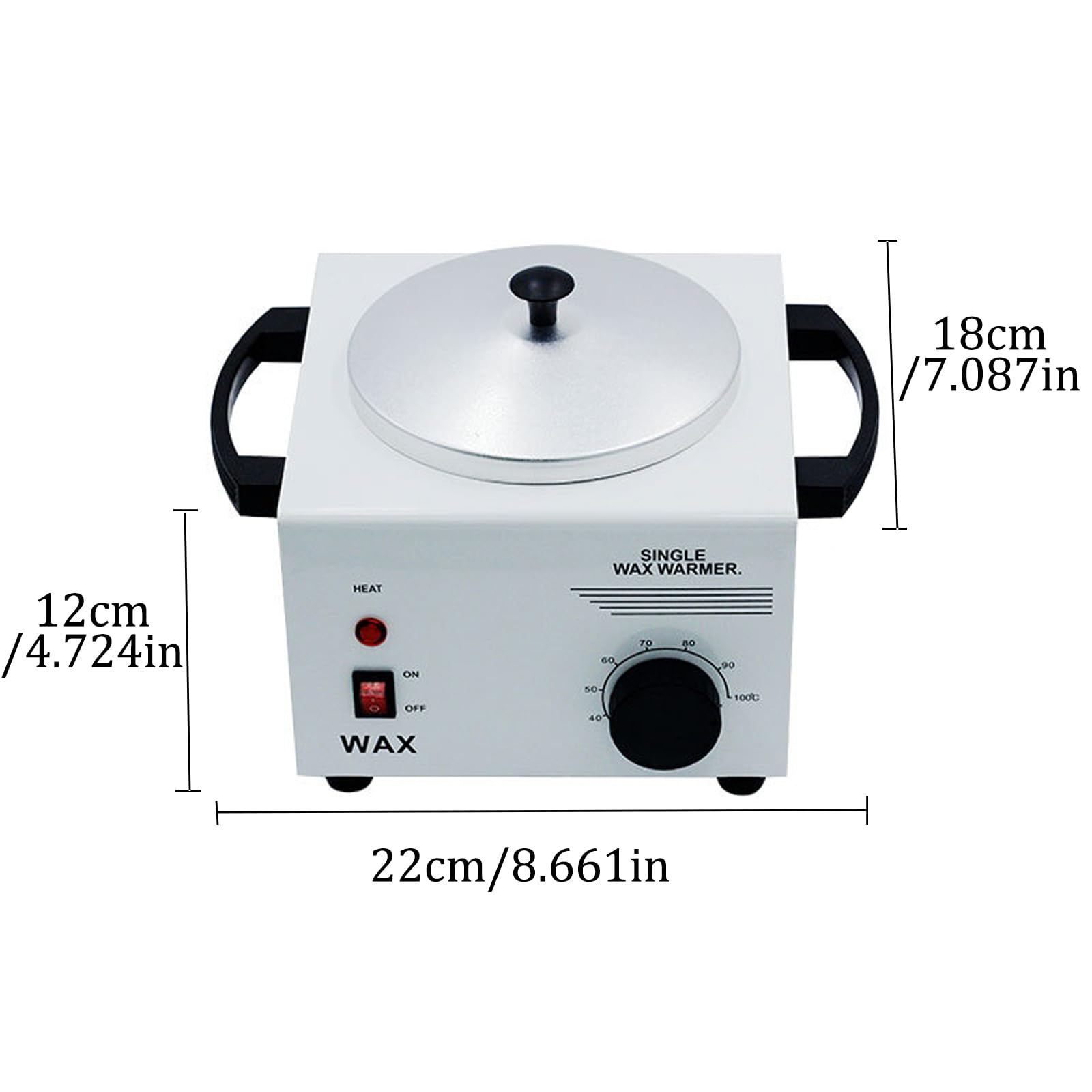 Portable Electric Wax Heater 500ml - Rotary Temperature Control Wax Melting Machine for Wax Beans, Blocks & Soft Wax - Perfect for Home Salon, Spa & Professional Hair Removal Use