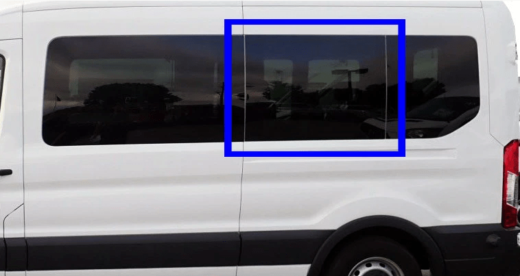 2015+ Ford Transit Driver Side Middle Fixed Window Replacement - AM Auto FT14 L2L P - Perfect for Van Conversions & Fleet Maintenance