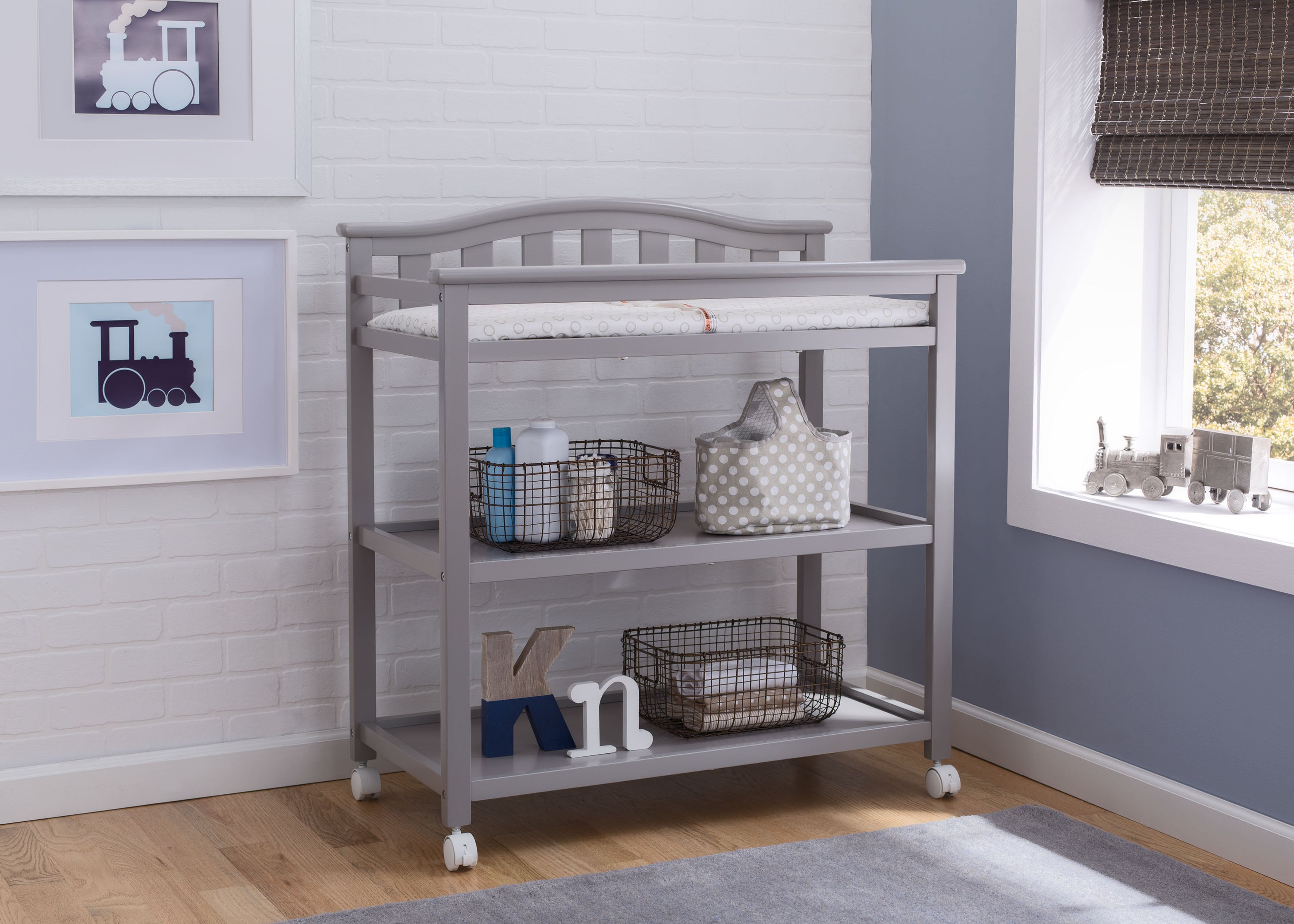 Baby Changing Table with Safety Straps - Waterproof & Portable Diaper Station for Nursery, Travel & On-the-Go Parenting