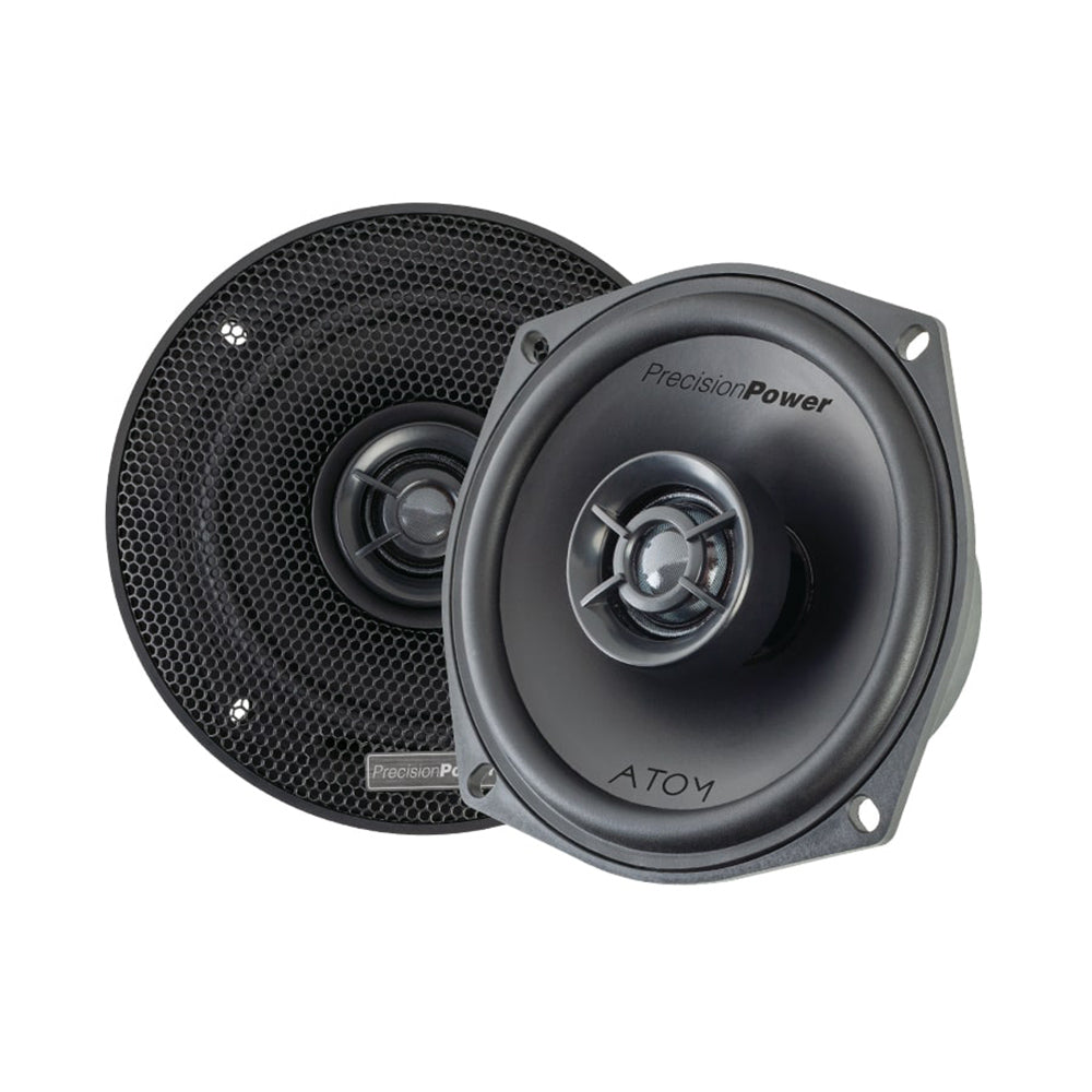 Precision Power AS.52 ATOM Series 5.25 Inch Full Range Car Speakers - High Performance Audio for Vehicles, Boats & Home Theater Systems