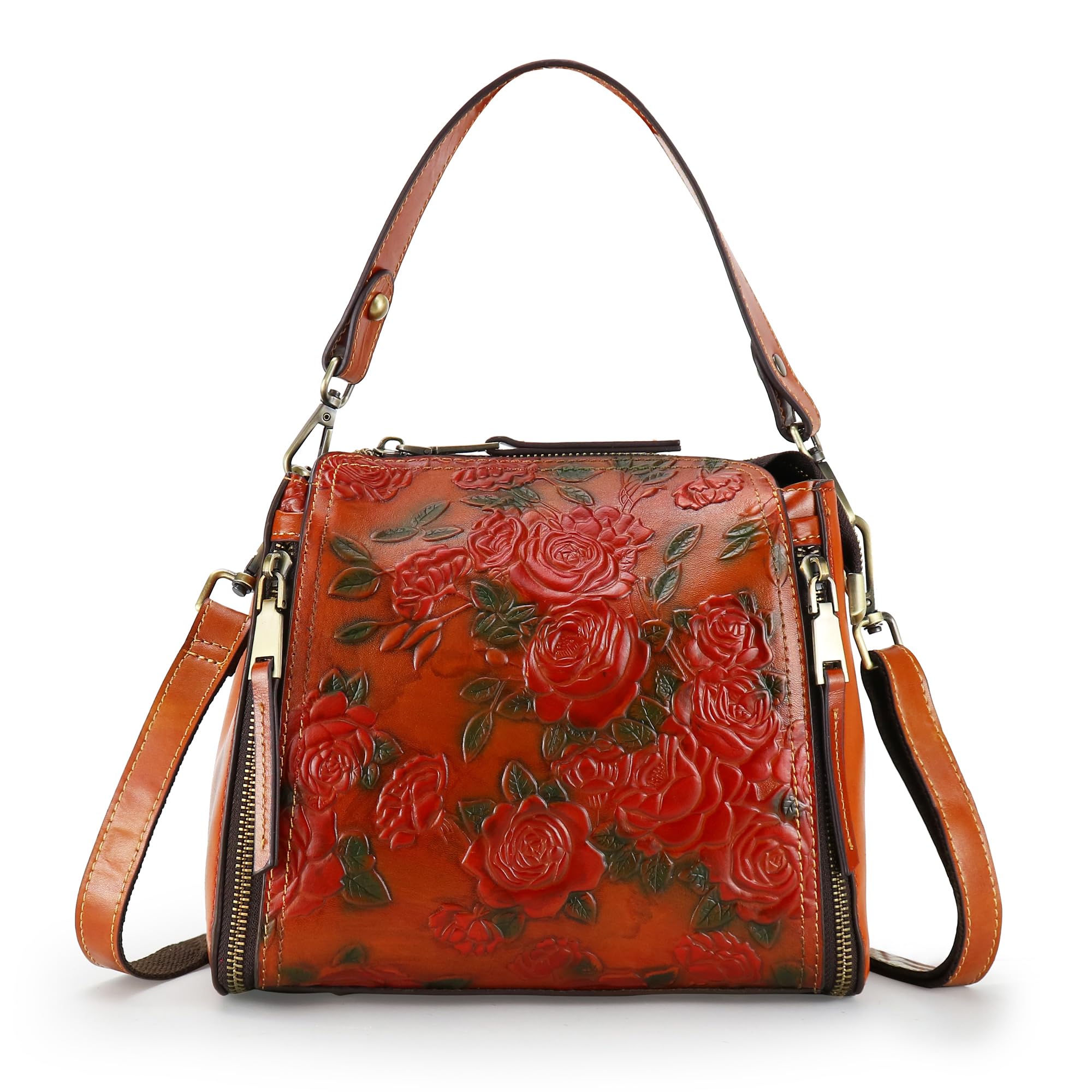 Stylish Vintage Leather Crossbody Bag for Women - Top Handle Tote Purse & Satchel Handbag | Perfect for Work, Travel & Everyday Use