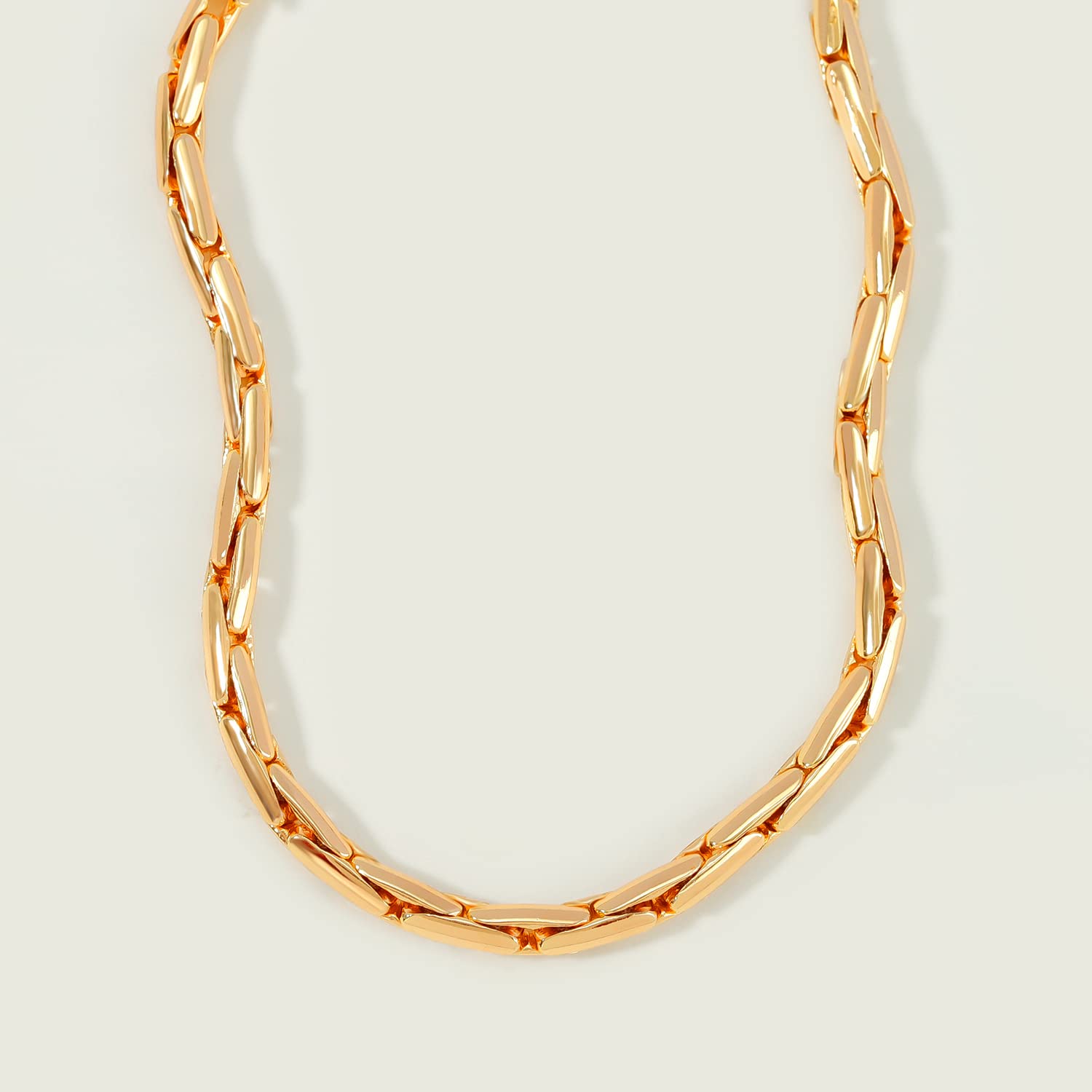 18K Gold Plated Chunky Bold Chain Bracelet for Women - Handmade Cuban Link Spiral Design with Diamond Cut, Cute Embossed Dainty Jewelry | Perfect for Parties, Date Nights & Everyday Wear