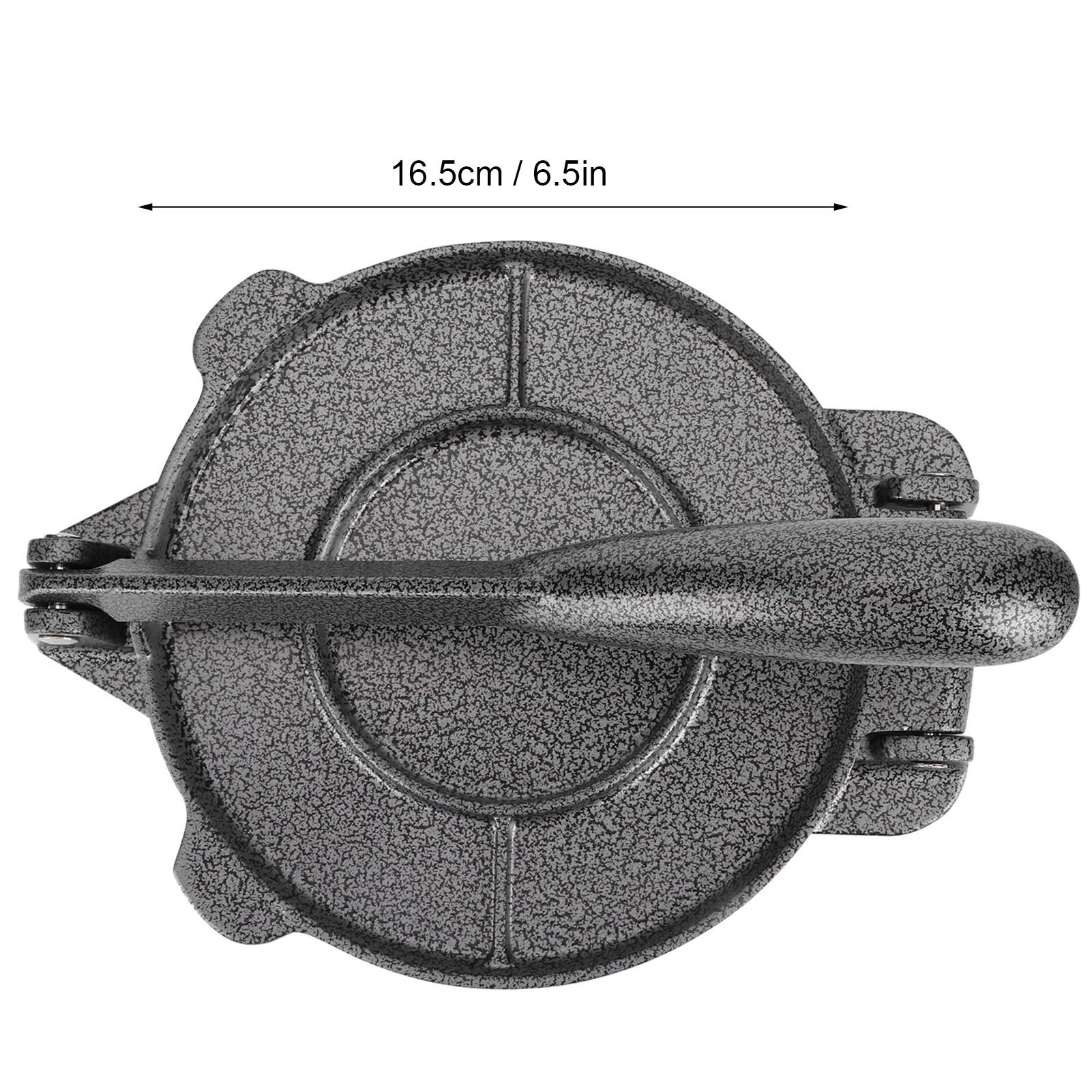 6.5 Inch Cast Iron Tortilla Press - Heavy Duty Tortilla Maker for Corn & Flour Tortillas, Roti, Dough Pressing Tool - Perfect for Home Kitchens & Mexican Restaurants