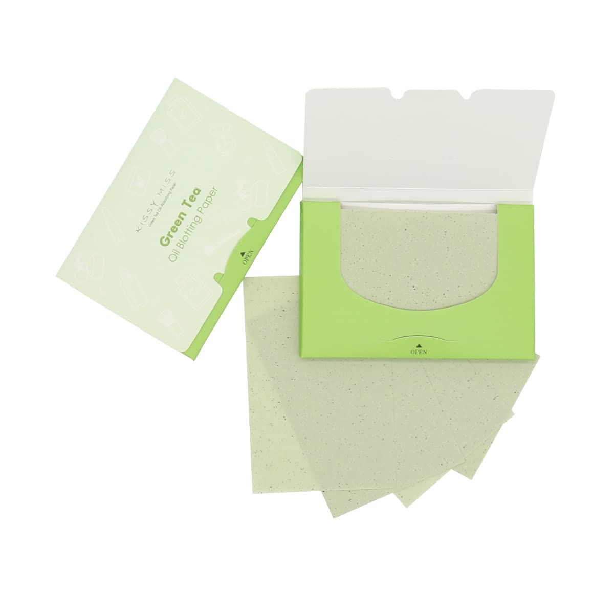 KITKING Oil Absorbing Sheets for Face - 100 Count, Bamboo Charcoal & Natural Green Tea, Blotting Paper for Oily Skin - Perfect for Travel, Gym & Everyday Use