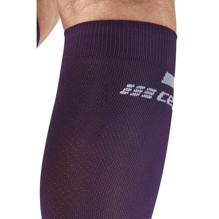 CEP Women's The Run Socks Tall V4 - Compression Socks for Running & Recovery, Violet/Black (WP20SR) - Ideal for Marathon Training, Post-Workout Recovery & Travel Comfort