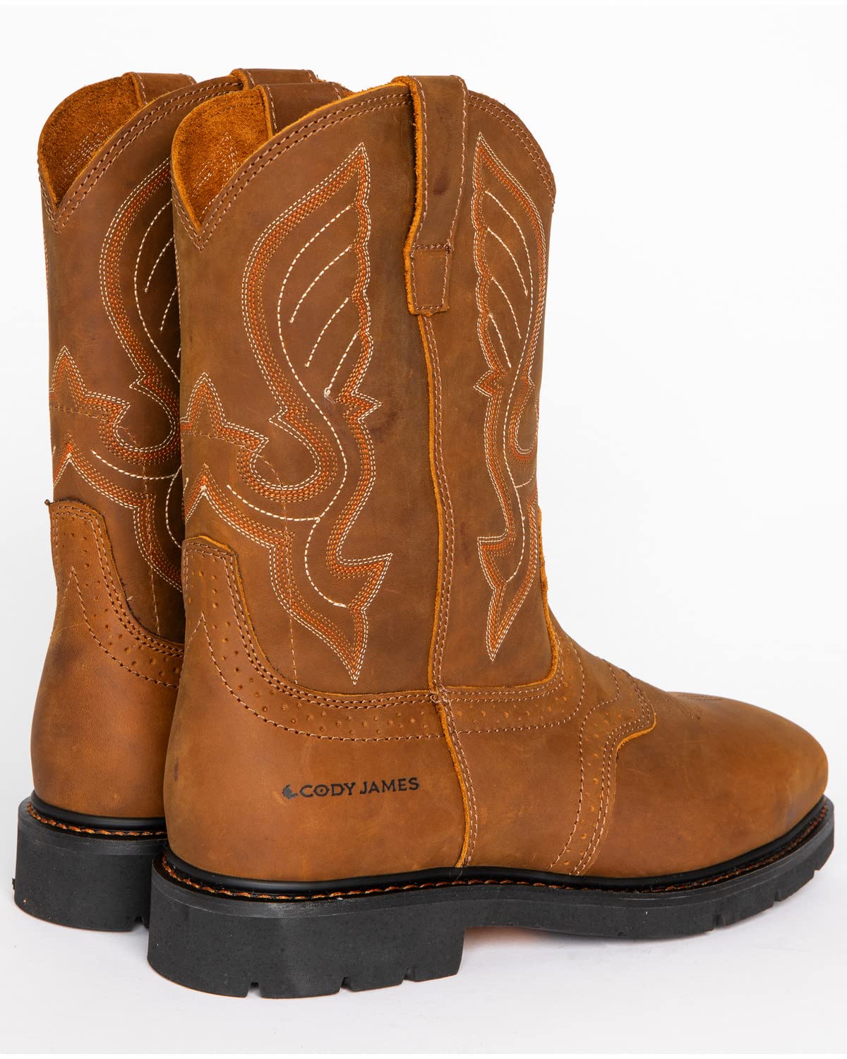 Cody James Men's Mustang Western Work Boot with Composite Toe - Durable & Comfortable for Ranch Work, Construction, and Outdoor Activities