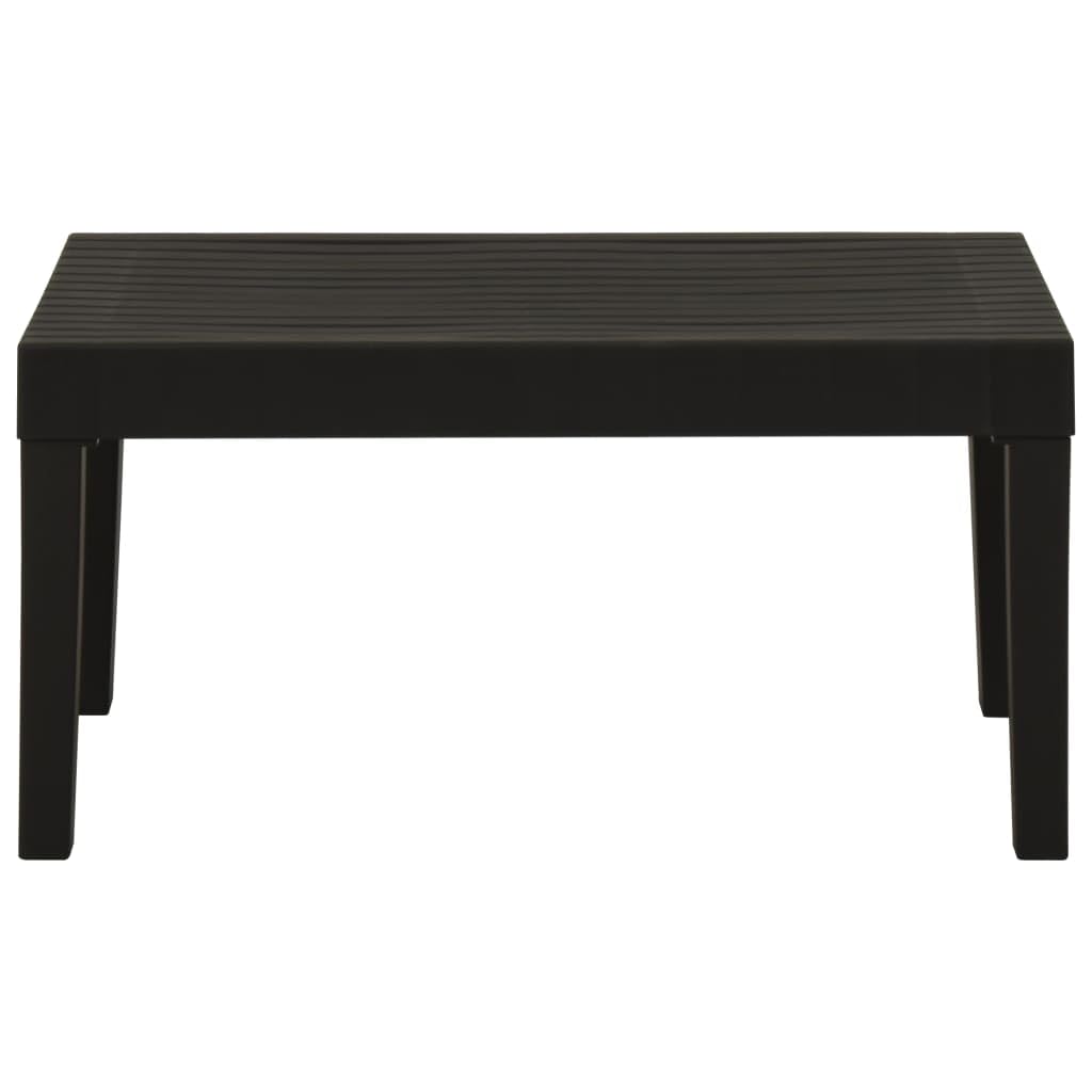 vidaXL Outdoor Patio Lounge Table - Durable Plastic Square Table for Garden, Poolside & Balcony - Easy Assembly & Cleaning - Lightweight Portable Design in Gray - Perfect for BBQs, Parties & Relaxing Outdoors