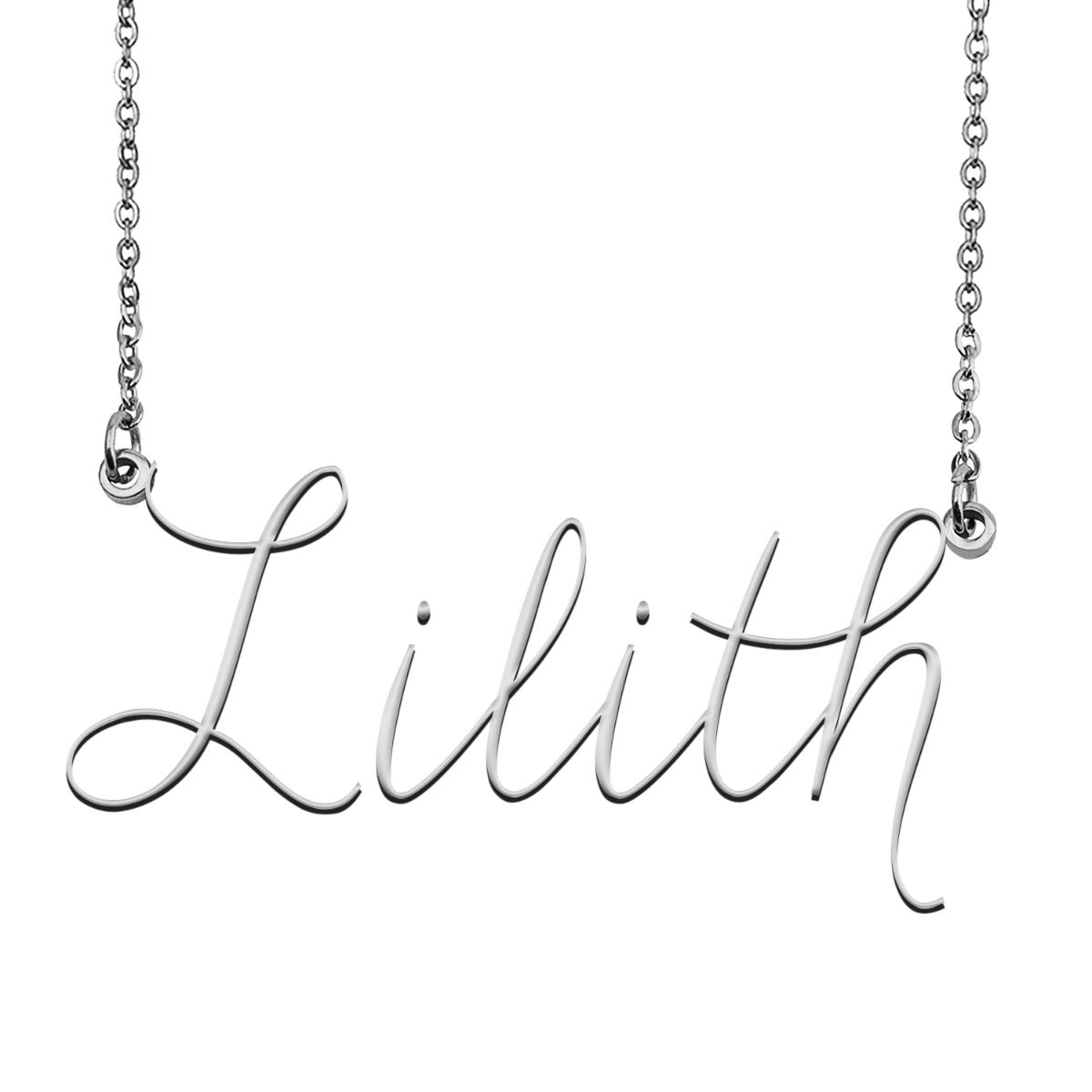 Custom Lilith Name Necklace - Personalized Name Plate Jewelry for Women - Birthday Gift for Her, Anniversary, Valentine's Day - Elegant Layering Necklace for Everyday Wear & Special Occasions