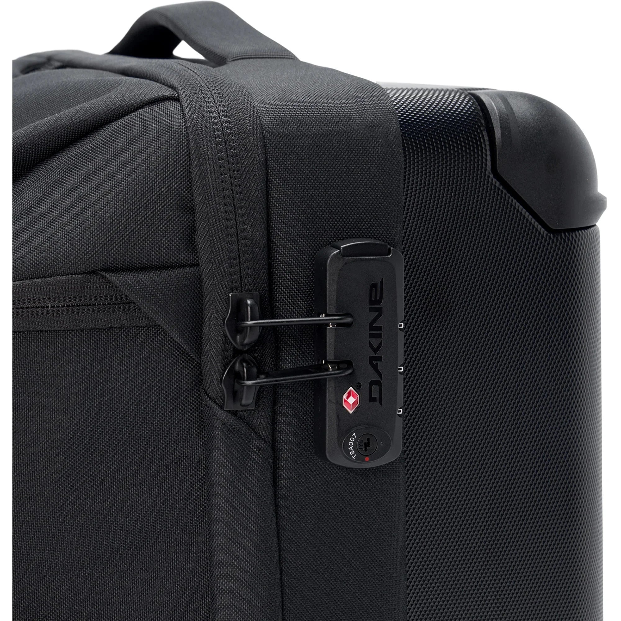 Dakine Split 4 Wheel Carry On Luggage 48L Black - Lightweight Spinner Suitcase for Air Travel, Business Trips & Weekend Getaways
