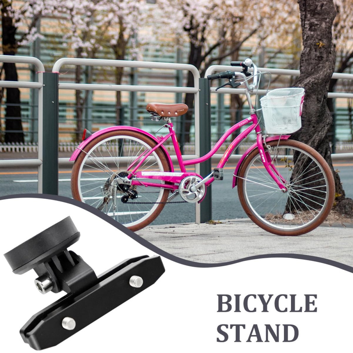 MUSISALY Bike Camera Mount Stand - Adjustable Bicycle Saddle Holder for Action Cameras (GoPro, DJI, Insta360) - Durable Plastic Bike Accessories for Cycling, Commuting & Outdoor Adventures