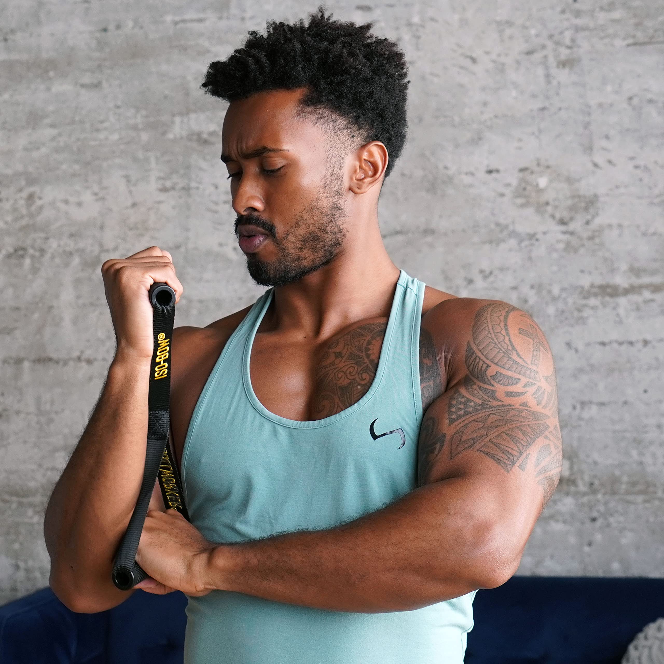 Iso-Bow | Portable Isometric Exercise Equipment for Strength & Flexibility Training - Home & Travel Fitness Strap for Yoga, Pilates & Stretching (Non-Stretch Design) - Perfect for Home Workouts, Gym Sessions & On-the-Go Fitness