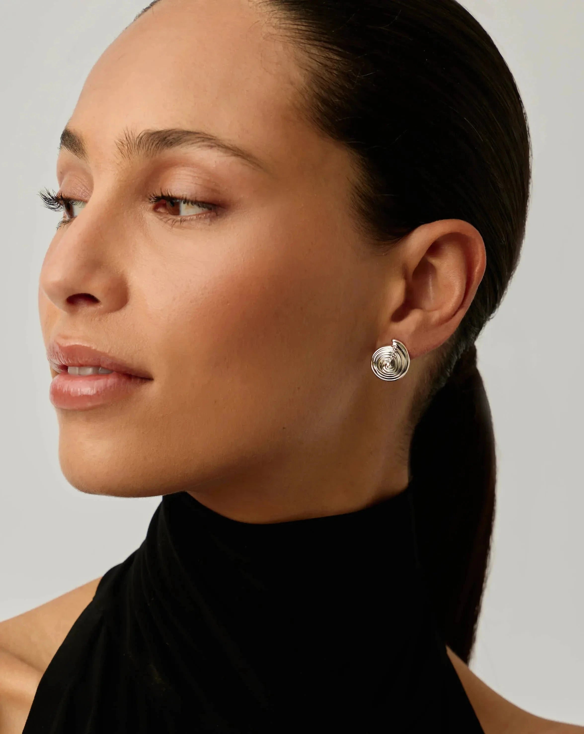 Spiral Small Stud Earrings for Women - Silver Plated Hypoallergenic Earrings | Perfect for Everyday Wear, Gift Giving & Special Occasions