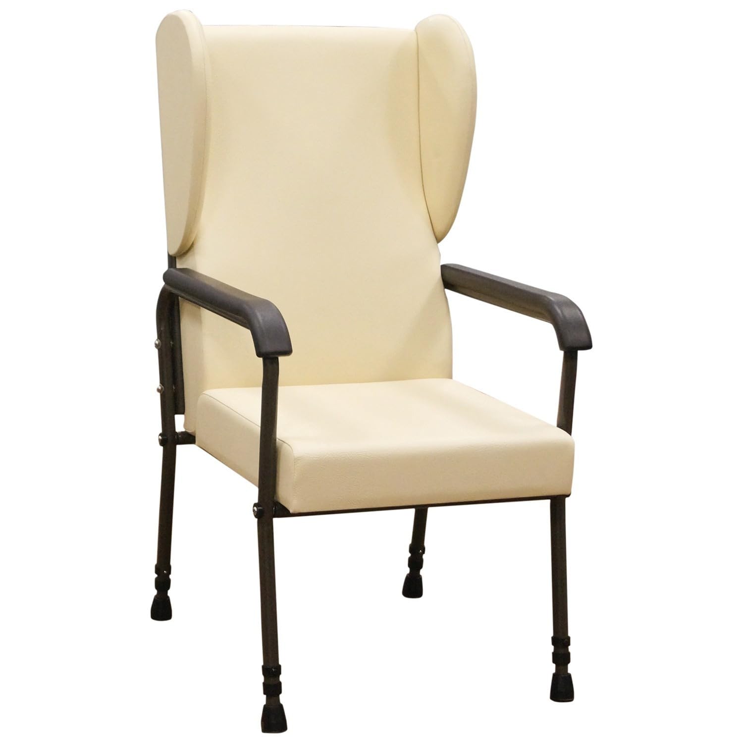 Aidapt Chesterfield Adjustable Orthopedic High Back Chair - Height Adjustable Leg & Back Support - Easy Clean Material for Elderly & Limited Mobility - Perfect for Living Rooms & Bedrooms - Comfortable Seating Solution for Seniors & Disabled Users
