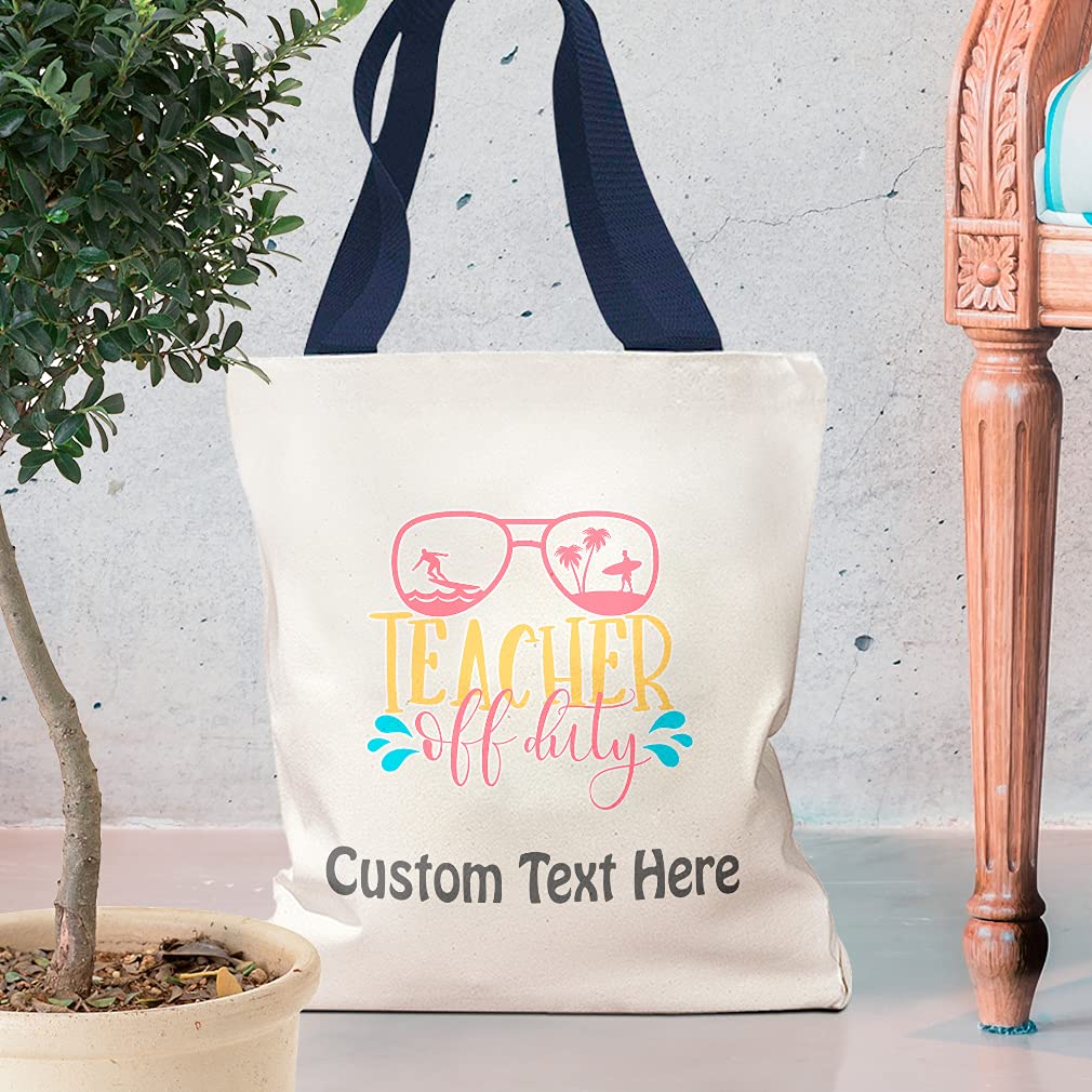 Eco-Friendly Canvas Tote Bag - Reusable Shopping Bag for Women, Teachers, Beach & School - Durable Cotton Carryall for Groceries, Work & Everyday Use