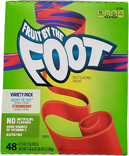 Fruit by the Foot Fruit Snacks Variety Pack - 48 Count (0.75 Oz Each, 36 Oz Total) - 4 Pack | Kids Lunch Box Snacks, Birthday Party Favors & On-the-Go Healthy Treats
