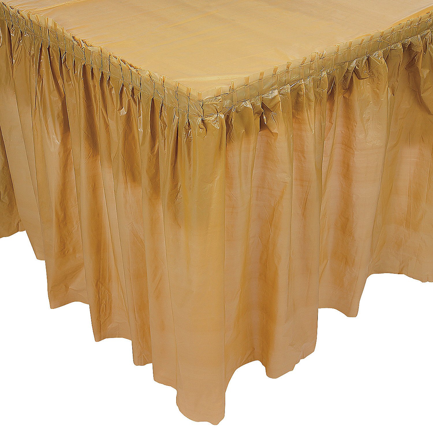 Gold Table Skirt for Party Decorations - 1 Piece Elegant Table Cover for Weddings, Birthdays & Special Events