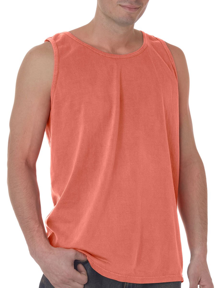 Comfort Colors Heavyweight Relaxed Fit Tank Top for Men & Women - Neon Red Orange | Soft Cotton, Breathable & Comfortable | Perfect for Summer, Gym, Beach & Casual Wear