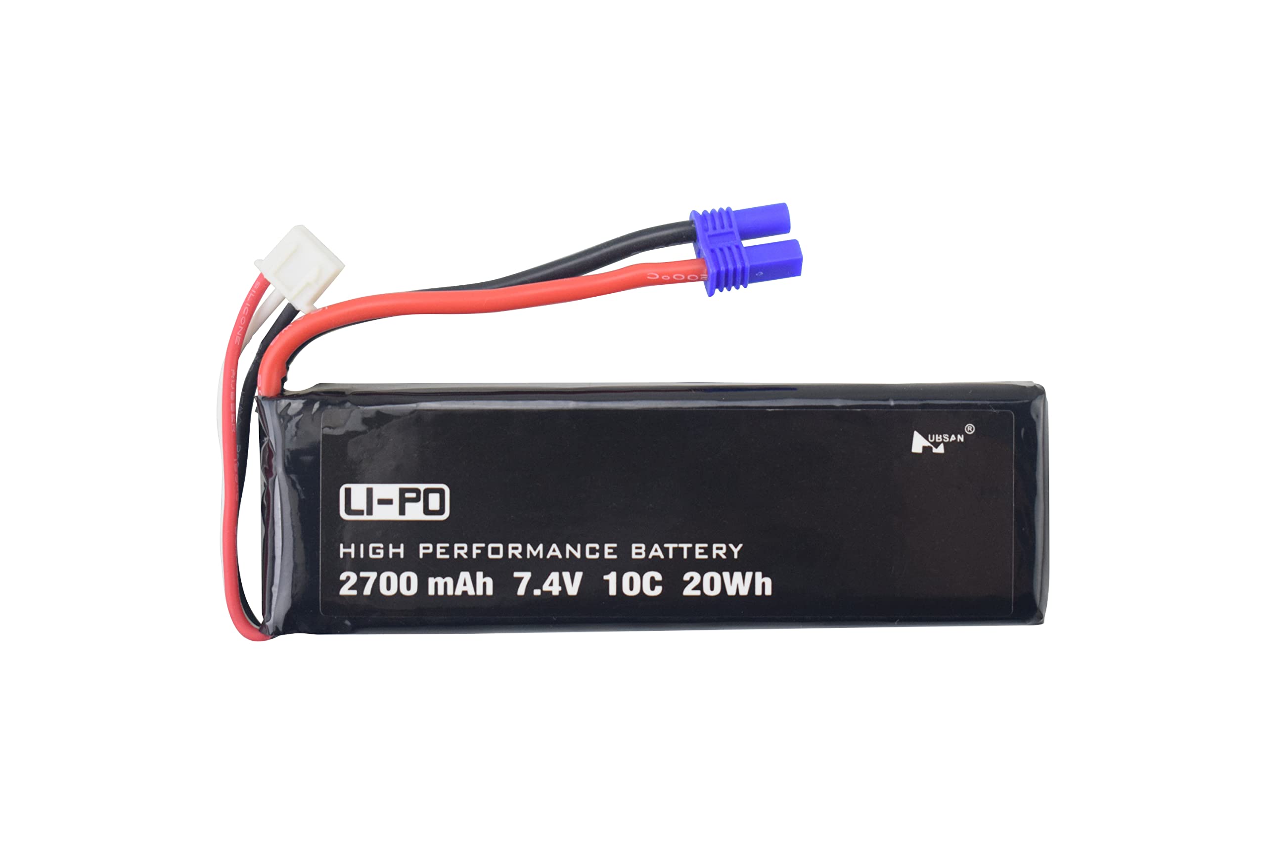 Fytoo 2 Pack 7.4V 2700mAh 10C LiPo Batteries with Smart Charger for Hubsan H501S/H501A/H501C/H501M/H501S Pro Drones - Replacement Parts for Extended Flight Time (Perfect for Aerial Photography & FPV Racing)