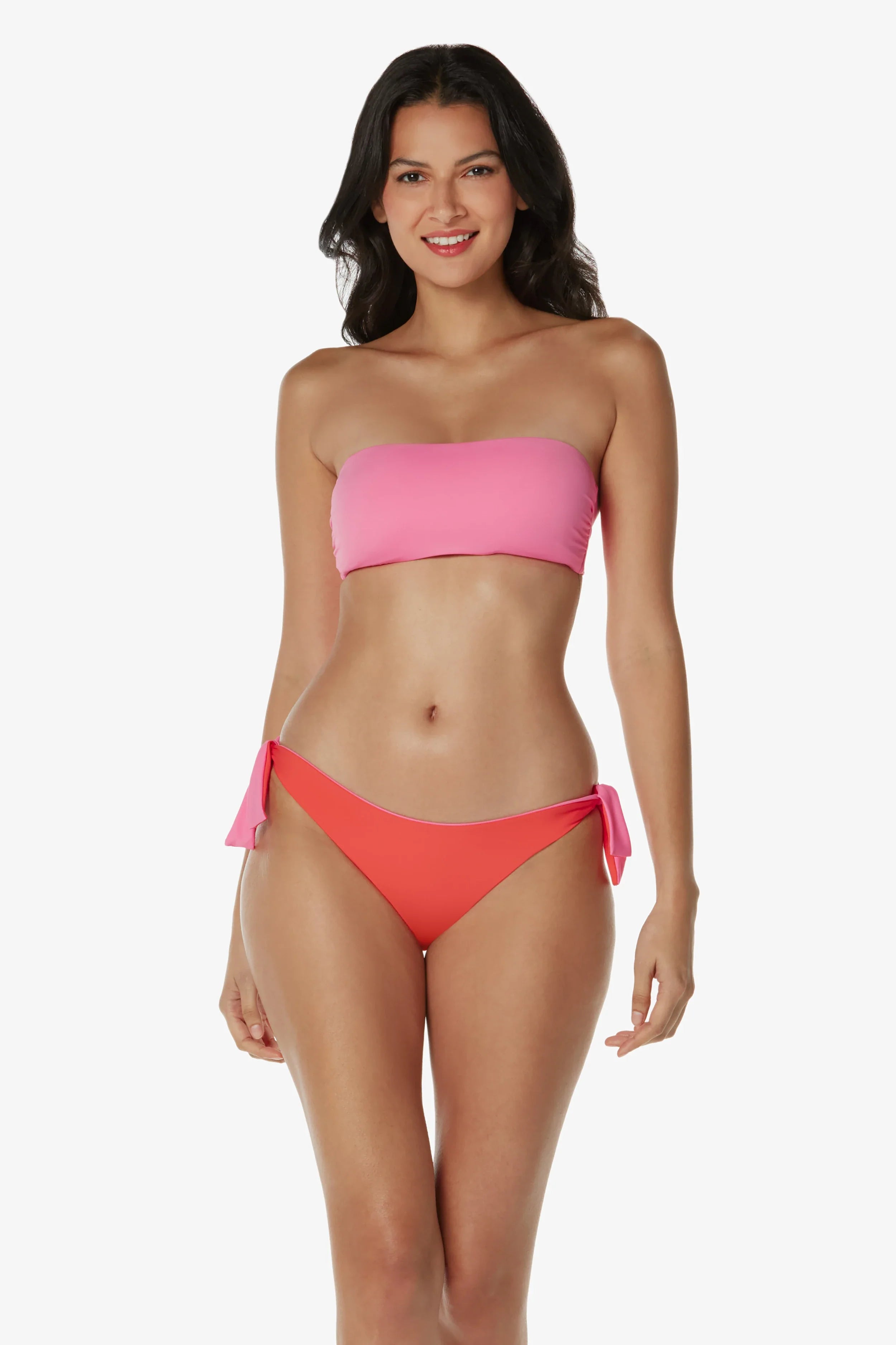 Reversible Tie Hipster Underwear | Soft Pink Coral Lace Panties for Women | Comfortable Everyday Wear & Sleepwear