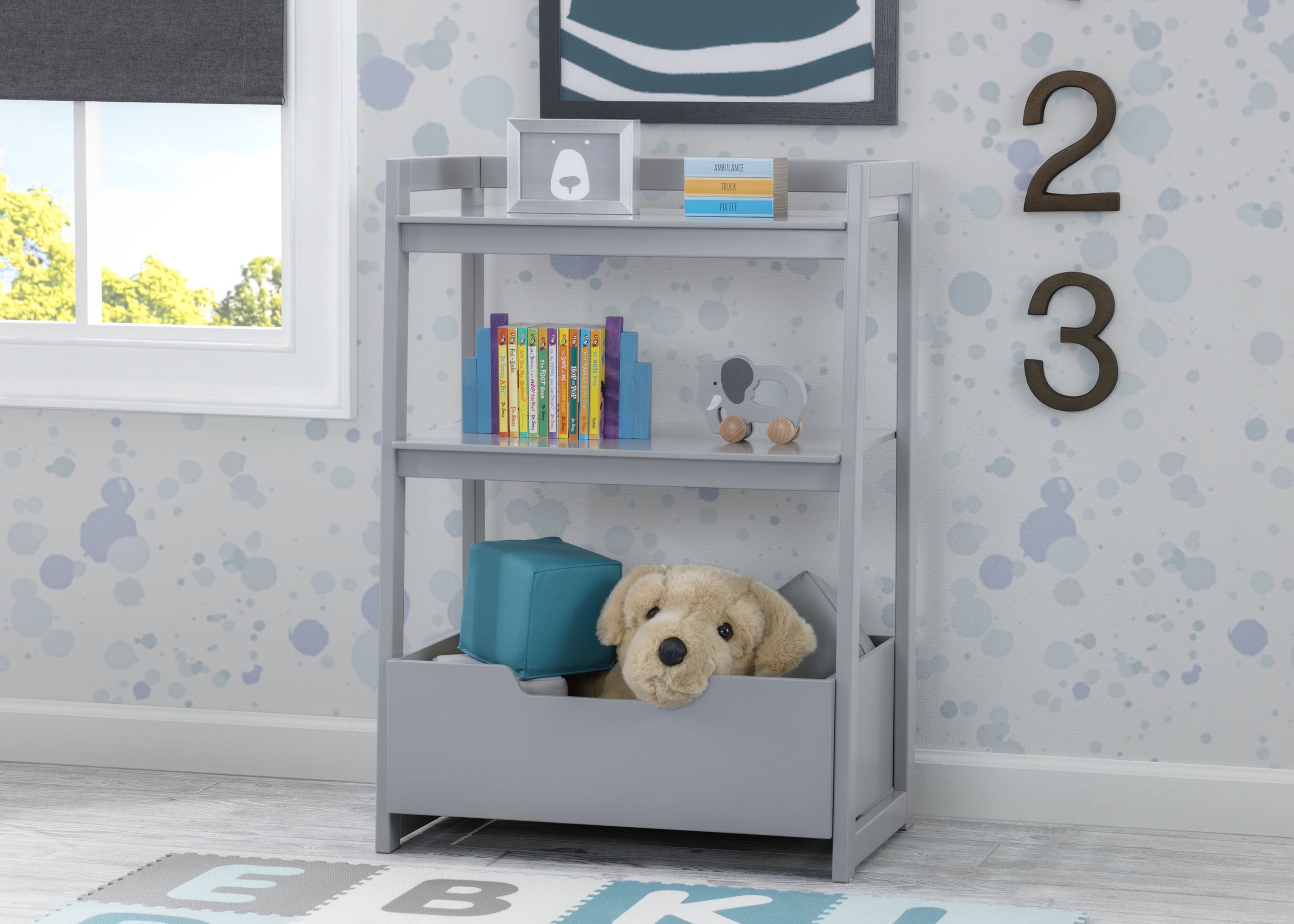 Small Ladder Shelf for Kids | Wooden Bookcase & Toy Storage Organizer | Perfect for Nursery, Playroom & Toddler Bedroom Decor