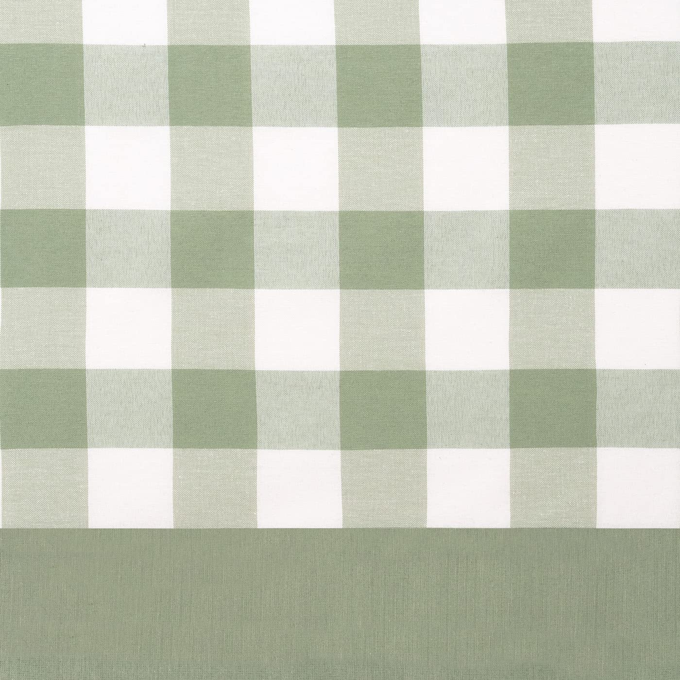 Premium Cotton Blend Kitchen Curtains and Valances Set - Classic Country Plaid Checkered Design, 57