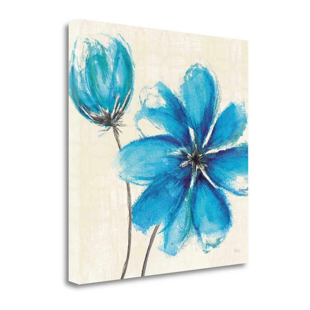 Azure IV By Veronique Charron - Premium Fine Art Giclee Print on Gallery Wrapped Canvas - Ready to Hang Wall Art - Perfect for Living Room, Bedroom & Office Decor