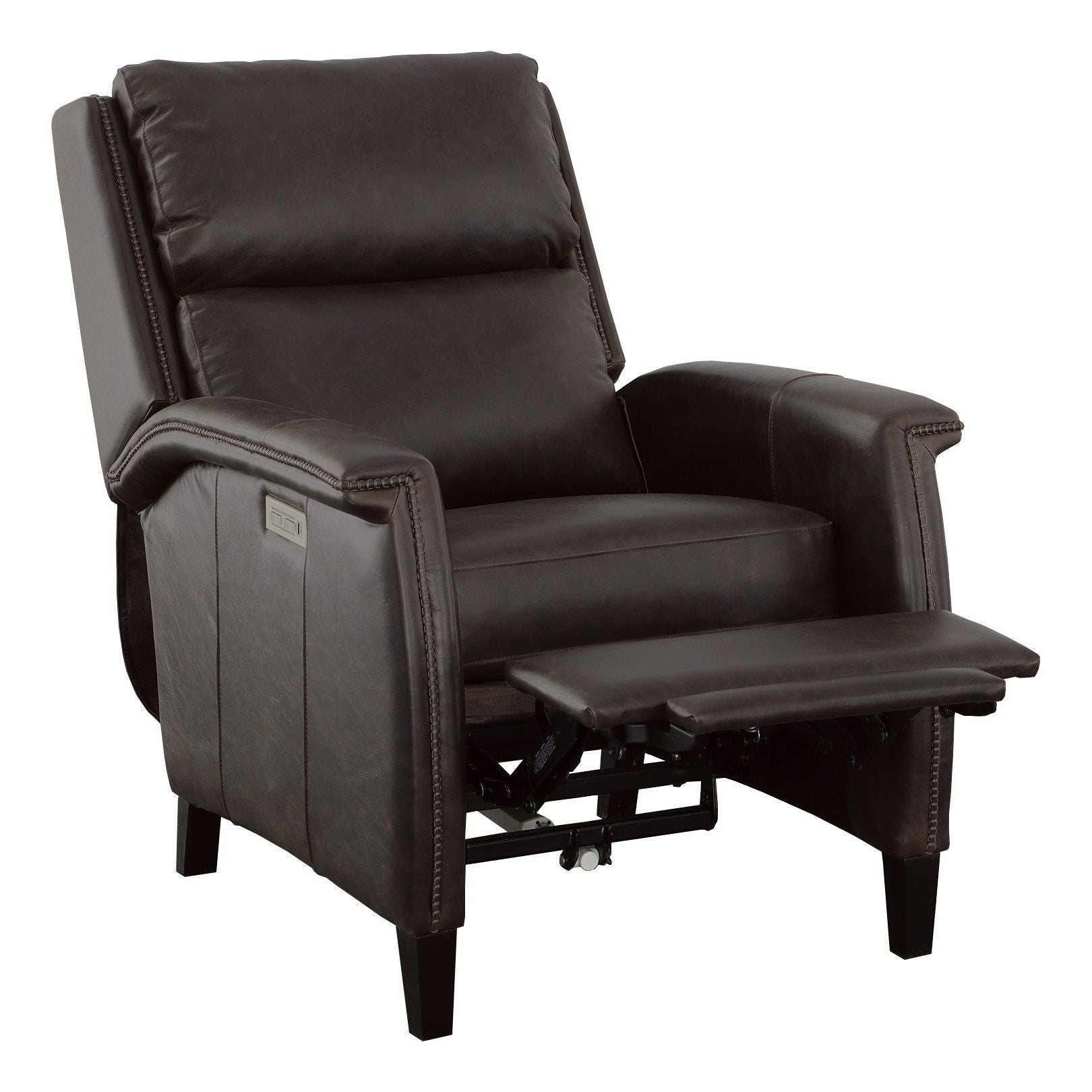 Adriana Power Recliner Chair with USB Ports - Tobacco Brown Leather Reclining Sofa for Living Room, Home Theater, and Office Relaxation
