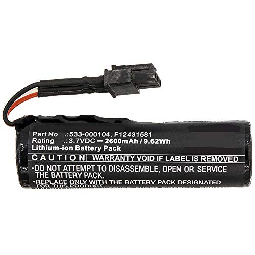 Synergy Digital Replacement Battery for Logitech F12431581 Speaker - 3.7V 2600mAh Li-ion High Capacity Battery - Compatible with Logitech 533-000104 & F12431581 - Perfect for Home/Office Audio Systems & Wireless Speakers