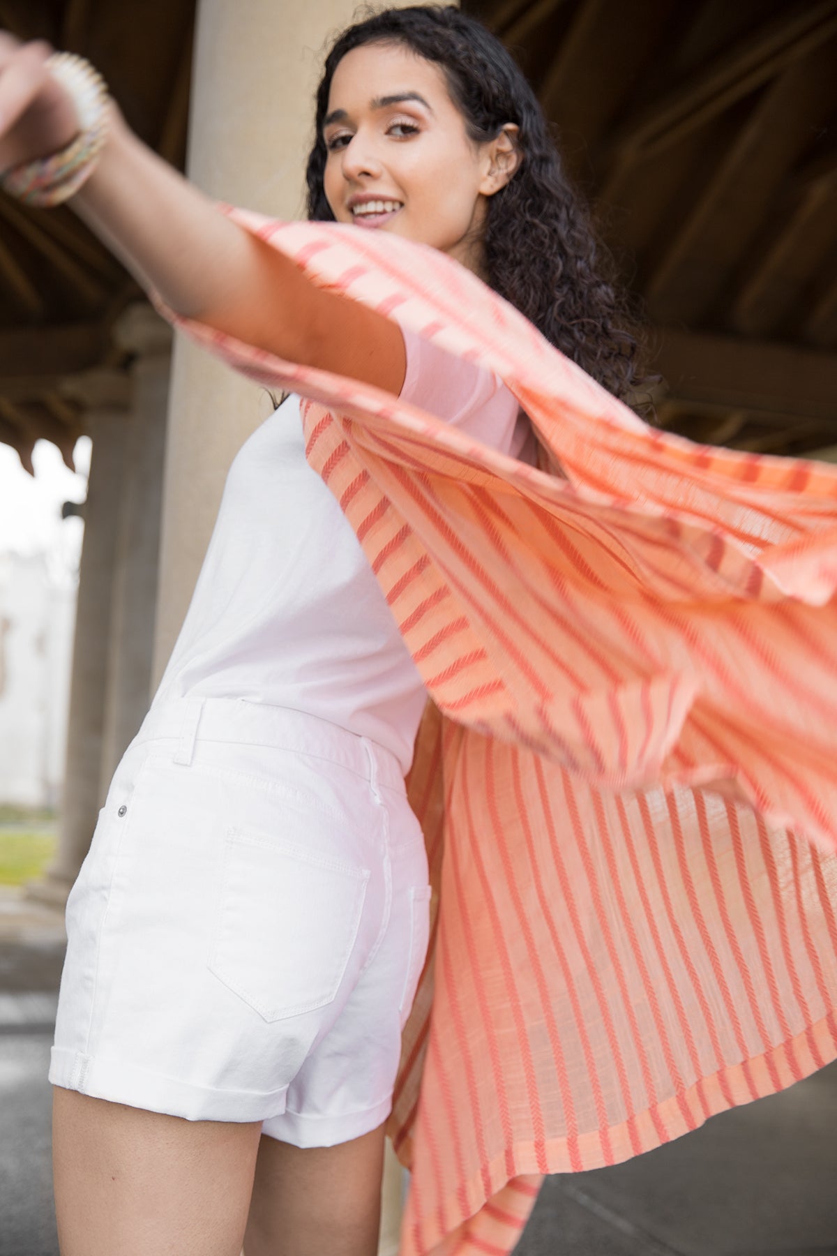 Lightweight Striped Cotton Kimono Cover Up - Beachwear, Poolside, Summer Vacation & Boho Outfit Essential