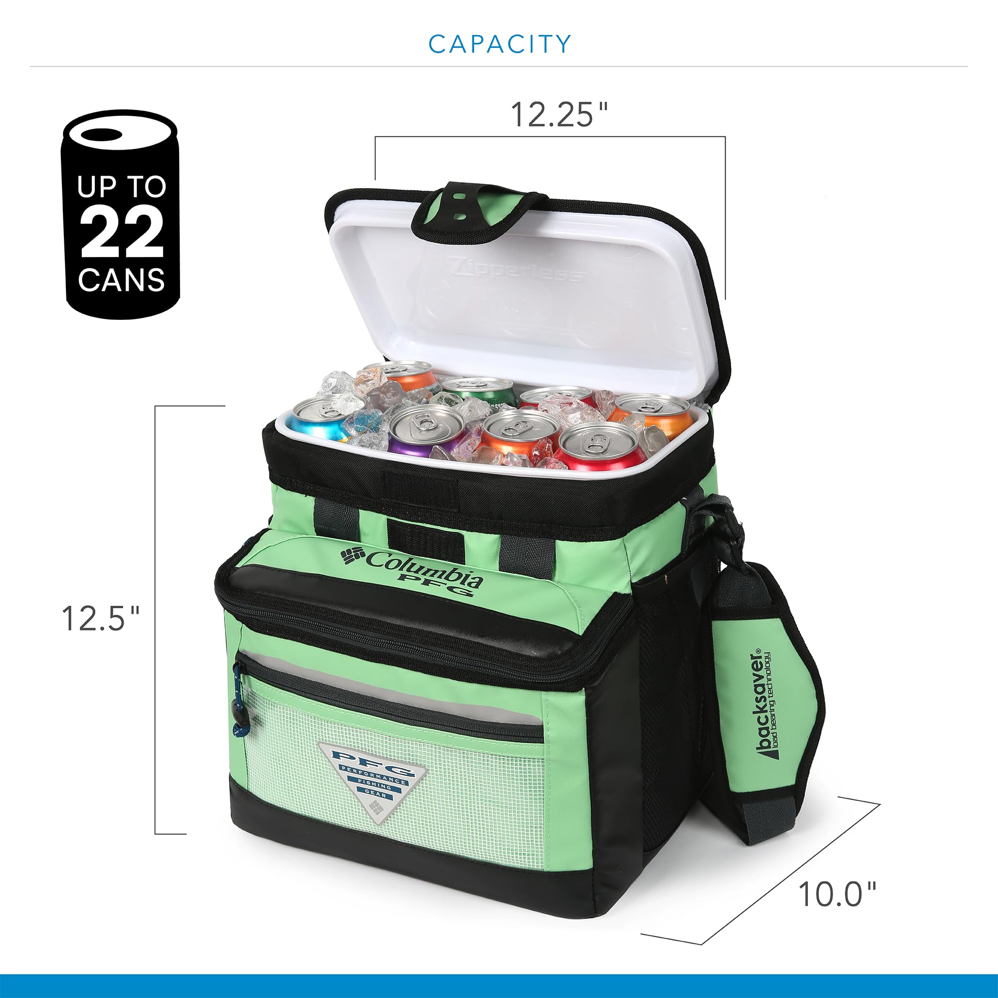 Columbia PFG Thermal Pack Coolers - Insulated Fishing & Outdoor Cooler Bags for Camping, Beach, Picnics & Tailgating - Keeps Drinks Cold for Hours